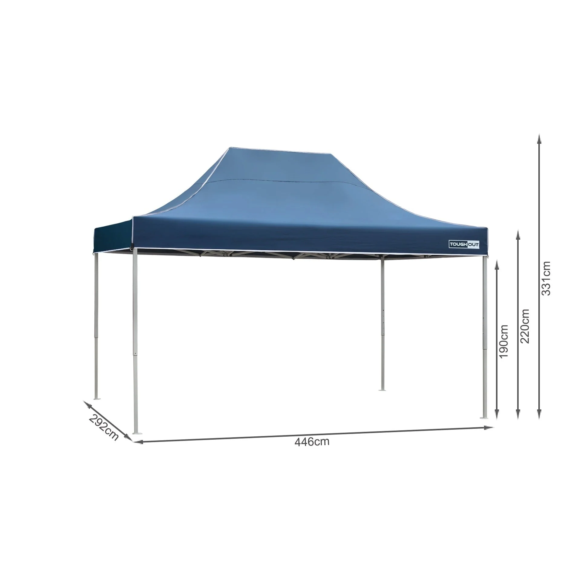 Toughout Thunderstorm Gazebo 3 x 4.5m - Navy - Image 18