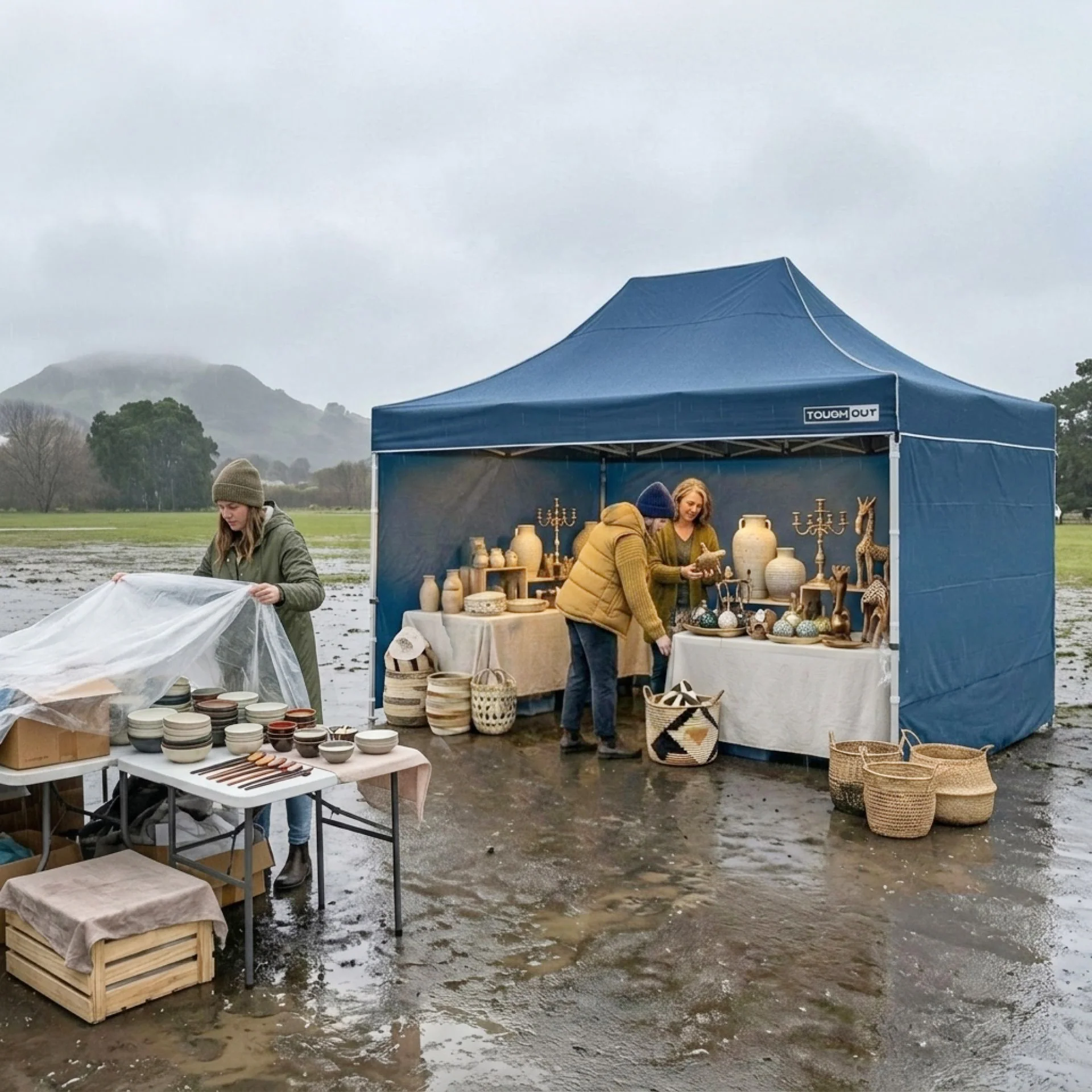 Toughout Thunderstorm Gazebo 3 x 4.5m - Navy - Image 6