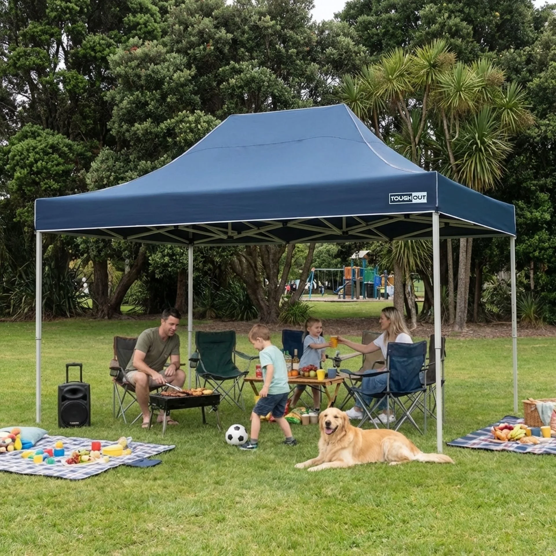Toughout Thunderstorm Gazebo 3 x 4.5m - Navy - Image 9