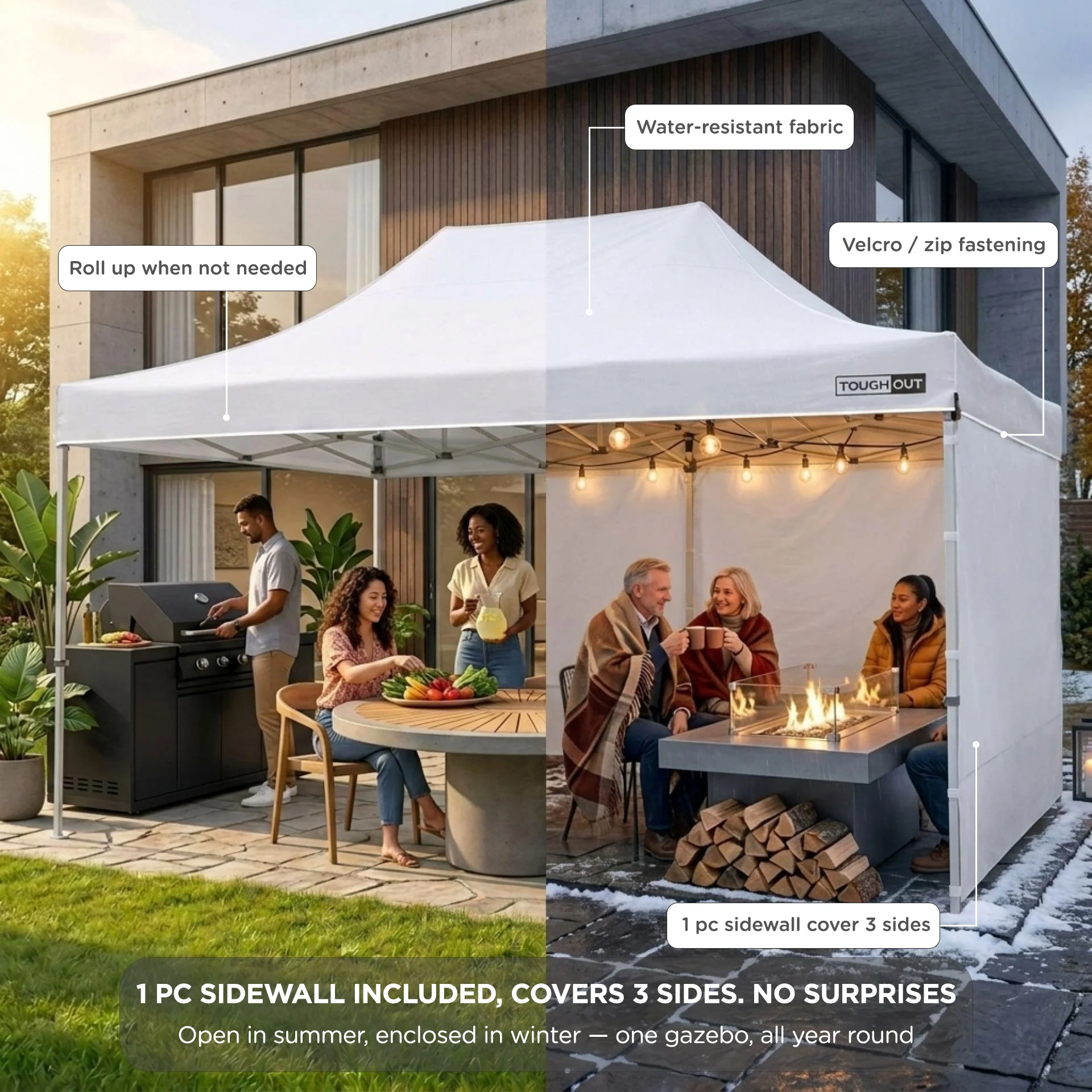 Toughout Thunderstorm Gazebo 3 x 4.5m - White - Image 3