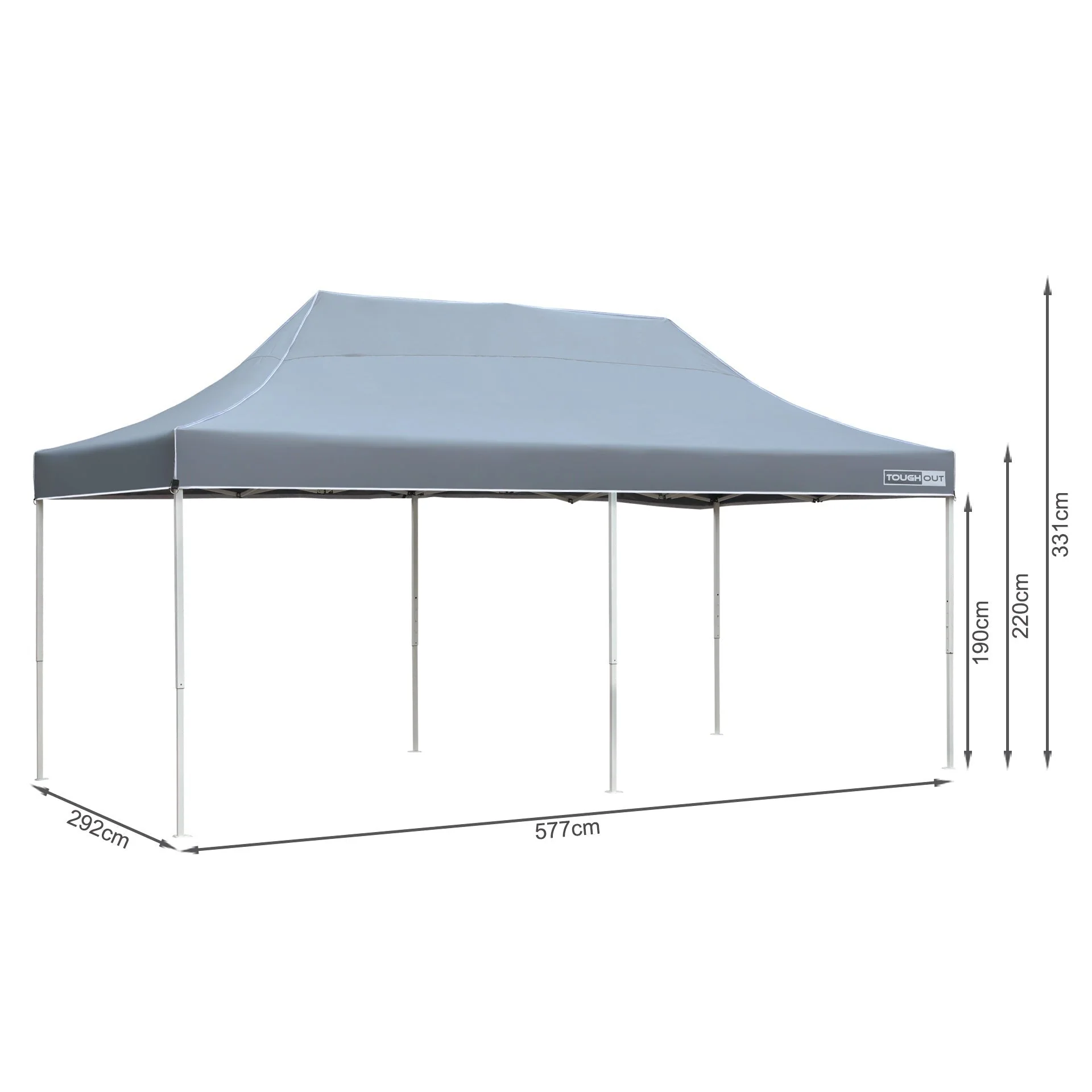 Toughout Thunderstorm Gazebo 3 x 6m - Grey - Image 18