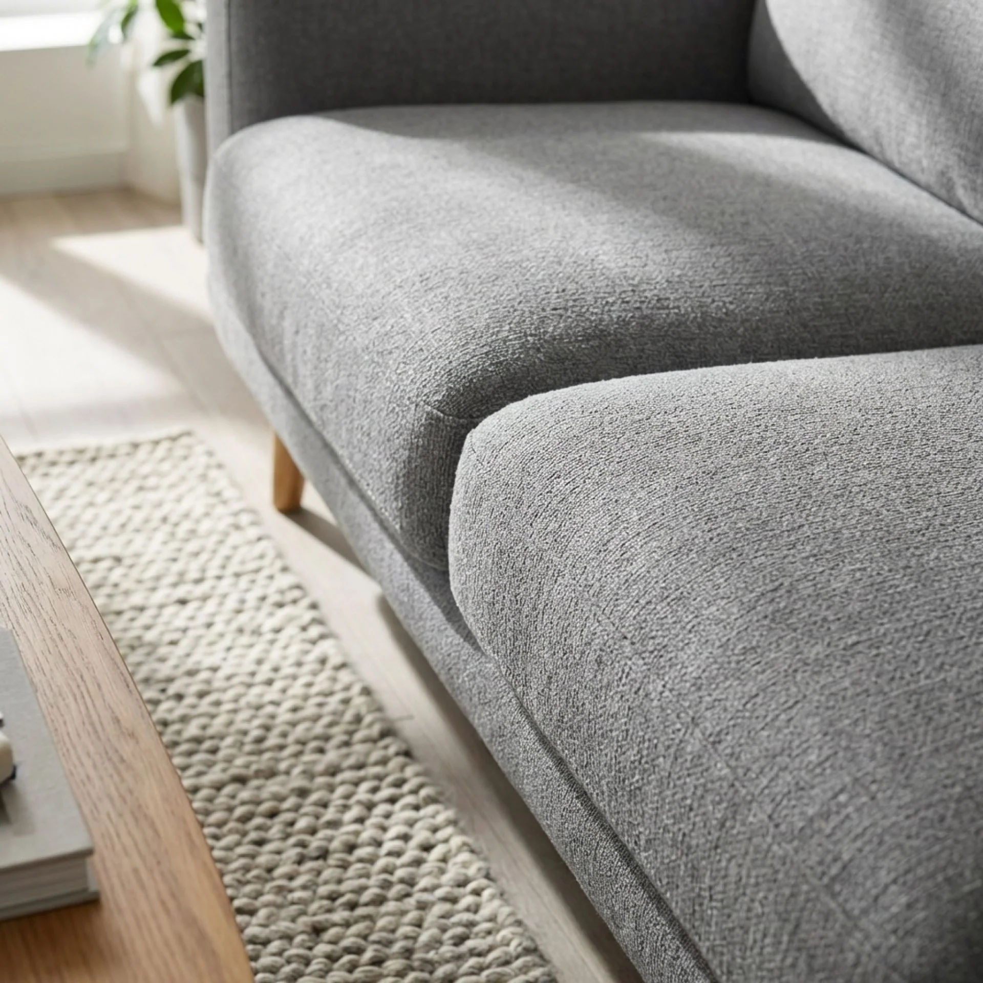 Tova Chenille 3 Seater Sofa - Ash Grey - Image 7