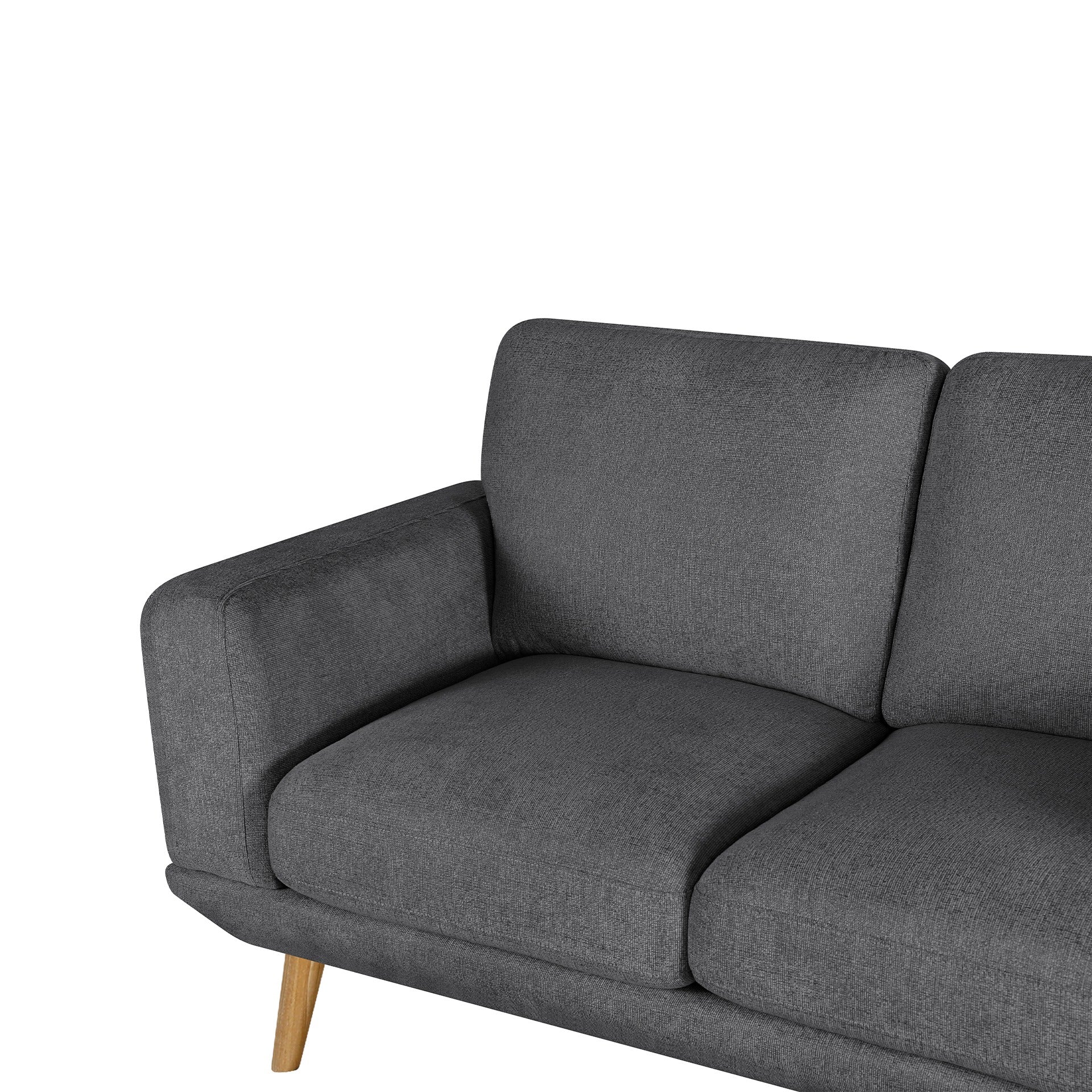 Tova Chenille 3 Seater Sofa - Dark Grey - Image 11