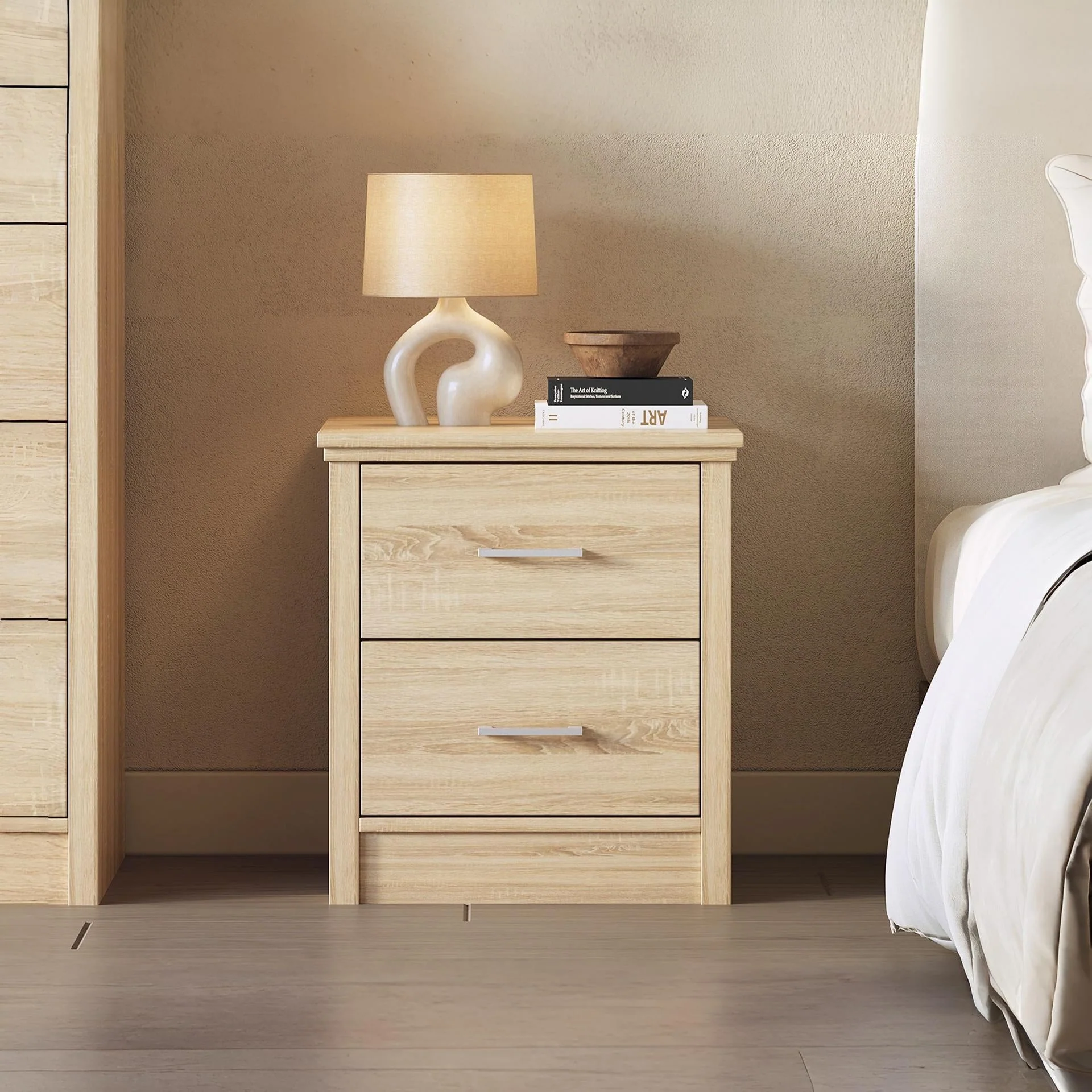 Trace Bedside Table - Oak - Image 3
