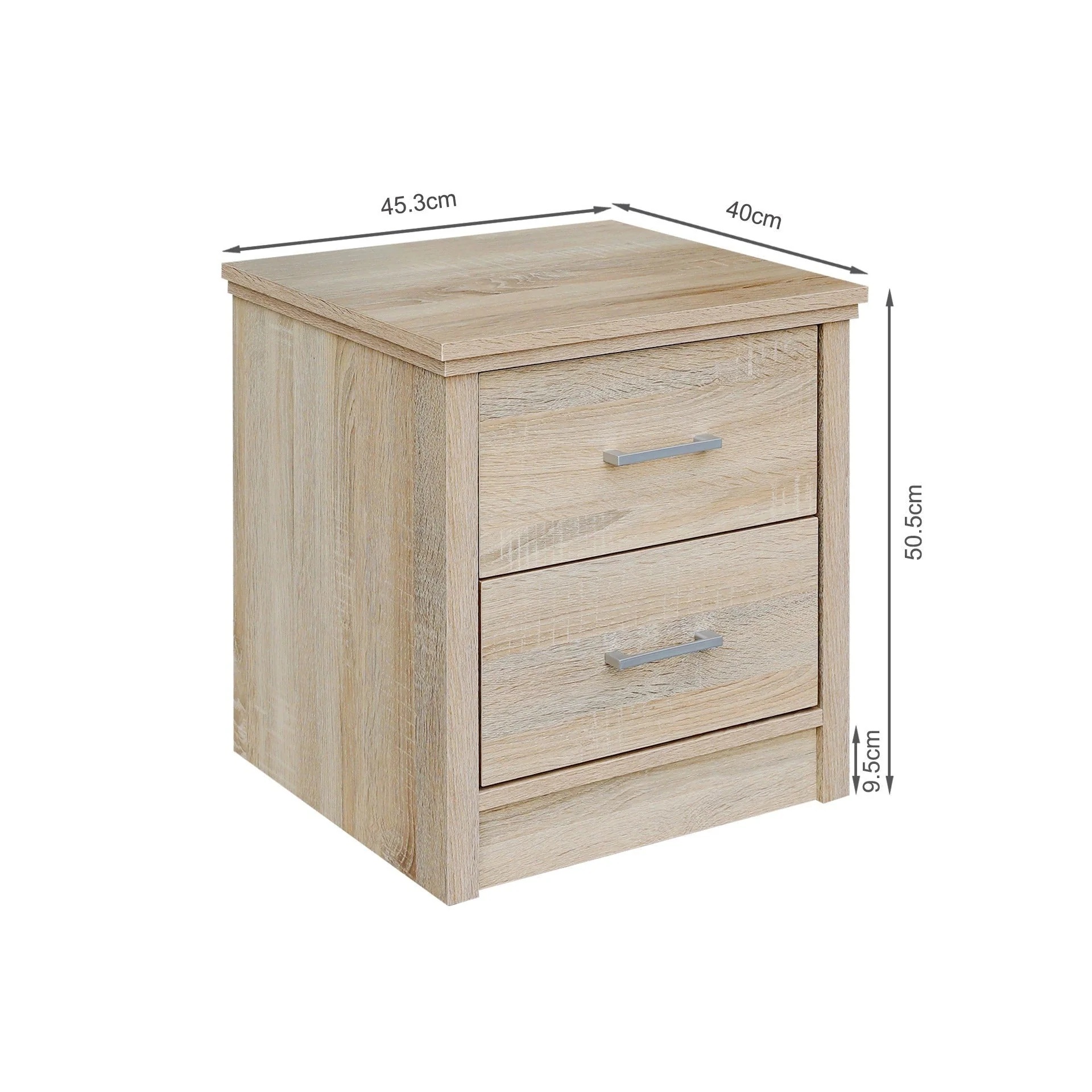 Trace Bedside Table - Oak - Image 7