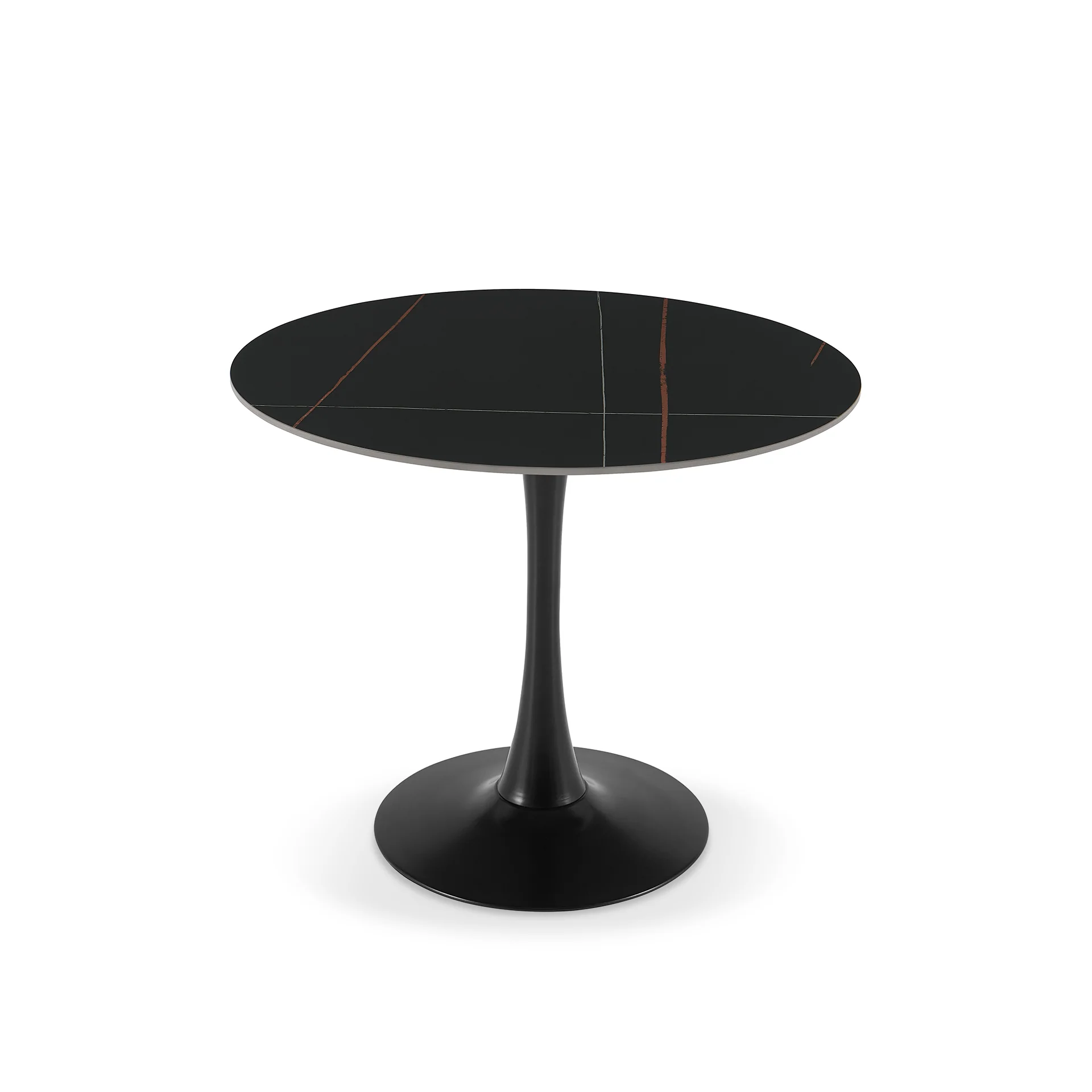 Tulesso Round Dining Table 90x75cm - Golden Black - Image 9
