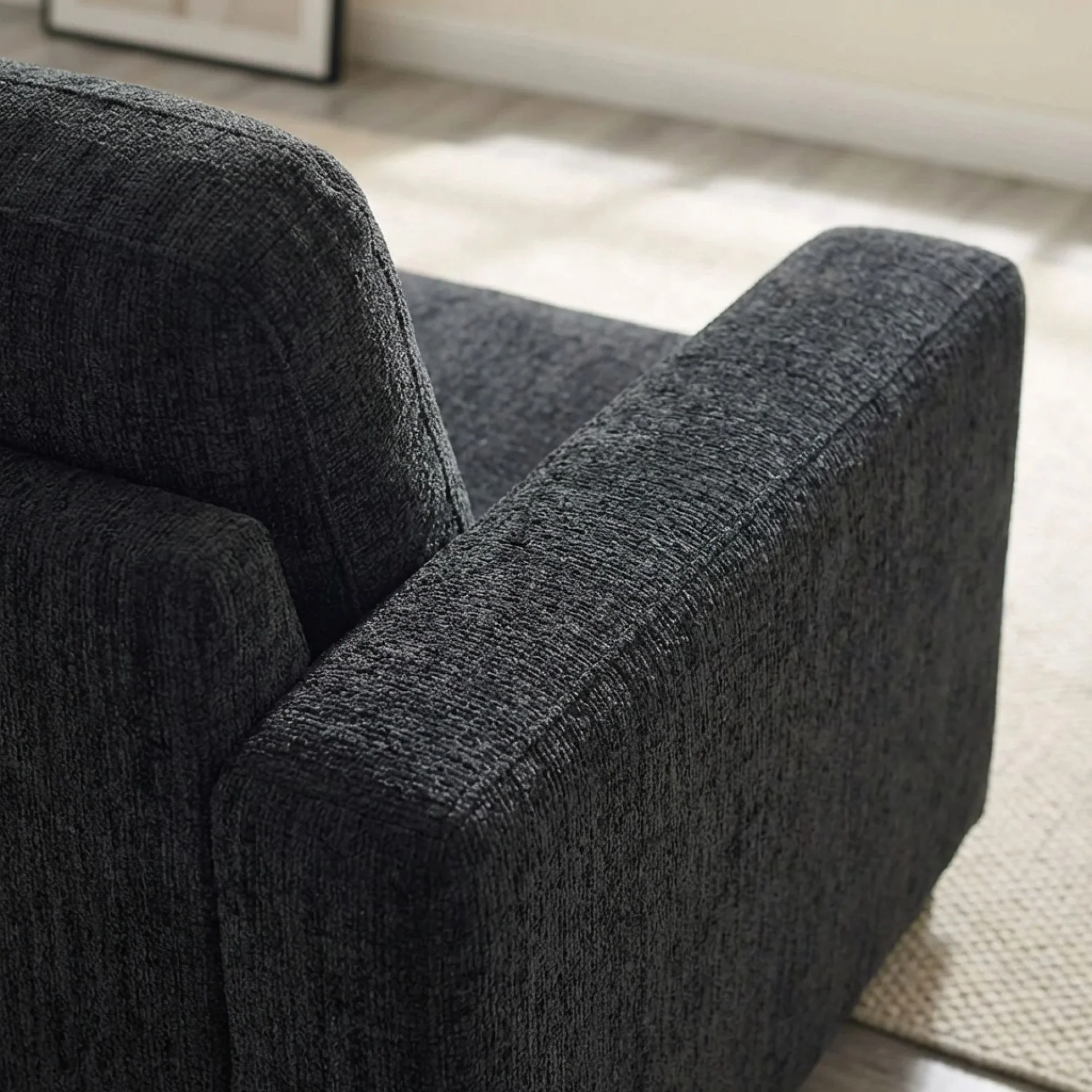 Tussock 3 Seater Sofa - Dark Grey - Image 5