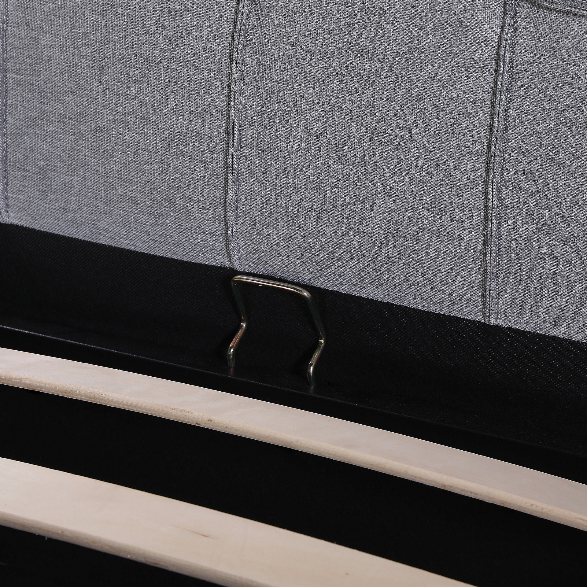 Vano Queen Gas Lift Bed Frame - Grey - Image 12