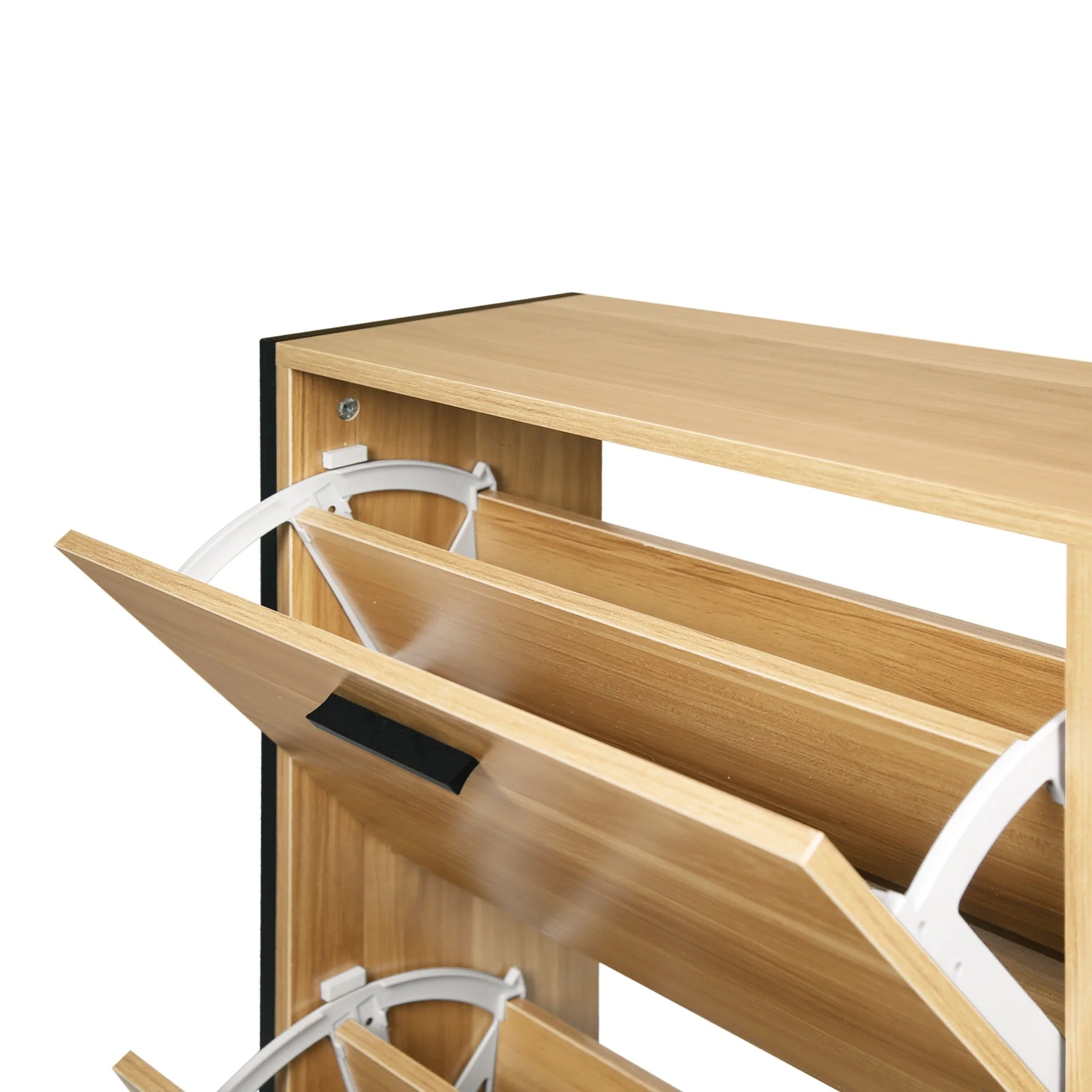 Vard 3 Drawer Shoe Cabinet Storage Rack - Light Teak - Image 10