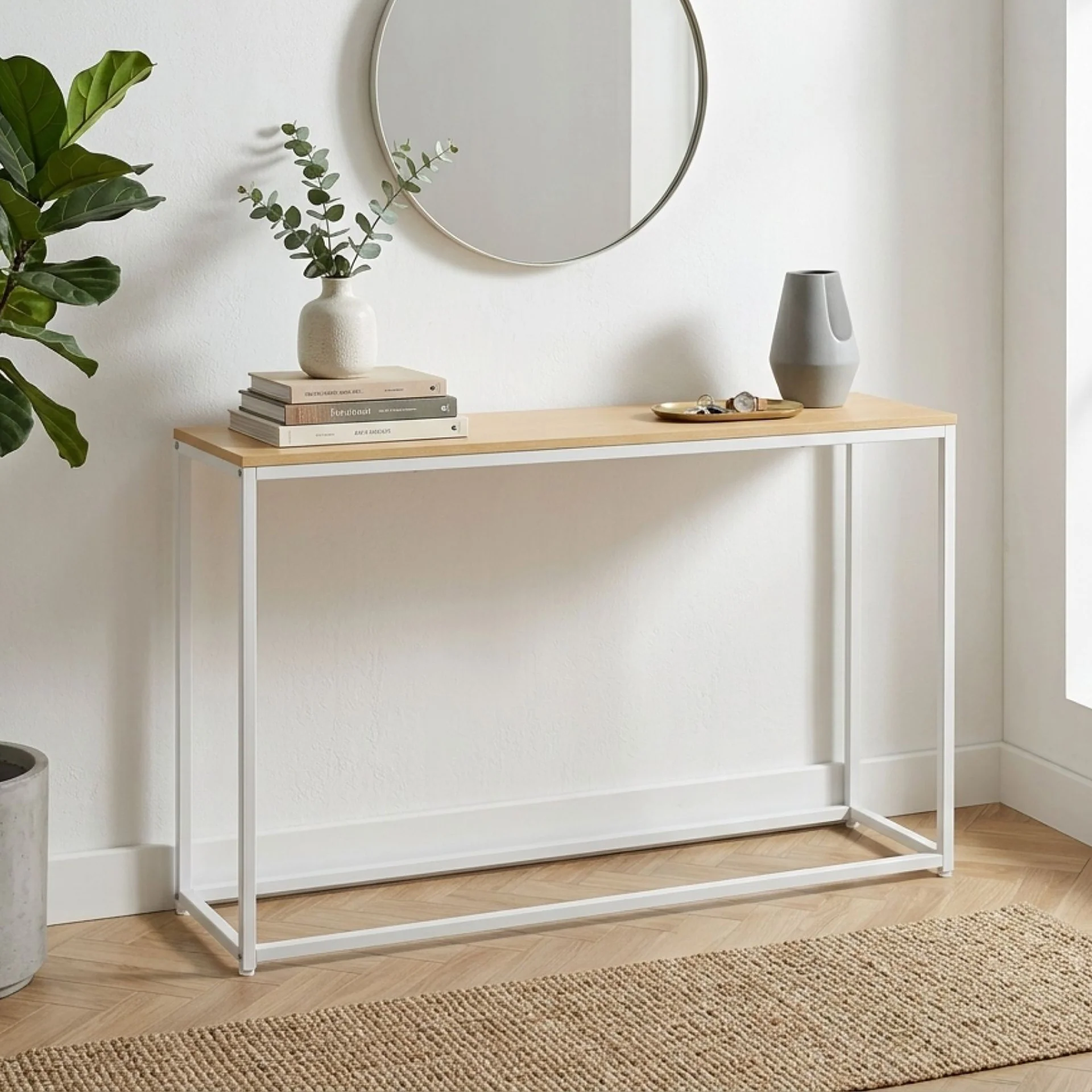 Varel Console Table - Maple - Image 2