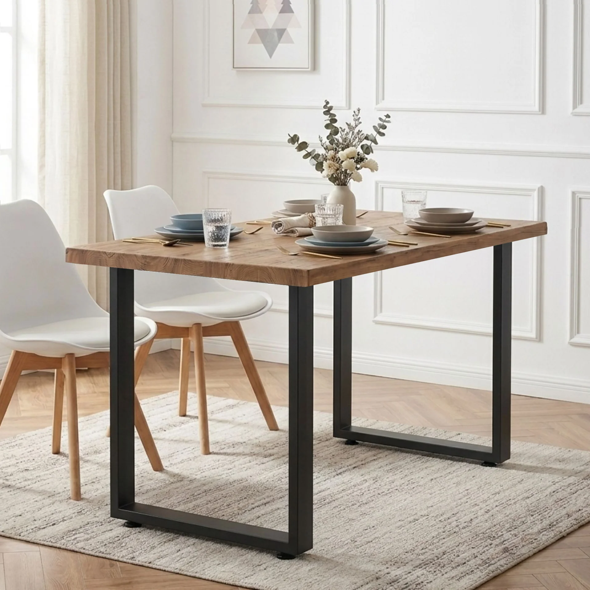 Varex Box Shape Metal Dining Table Legs 50x72.5cm - Set of 2 - Image 3