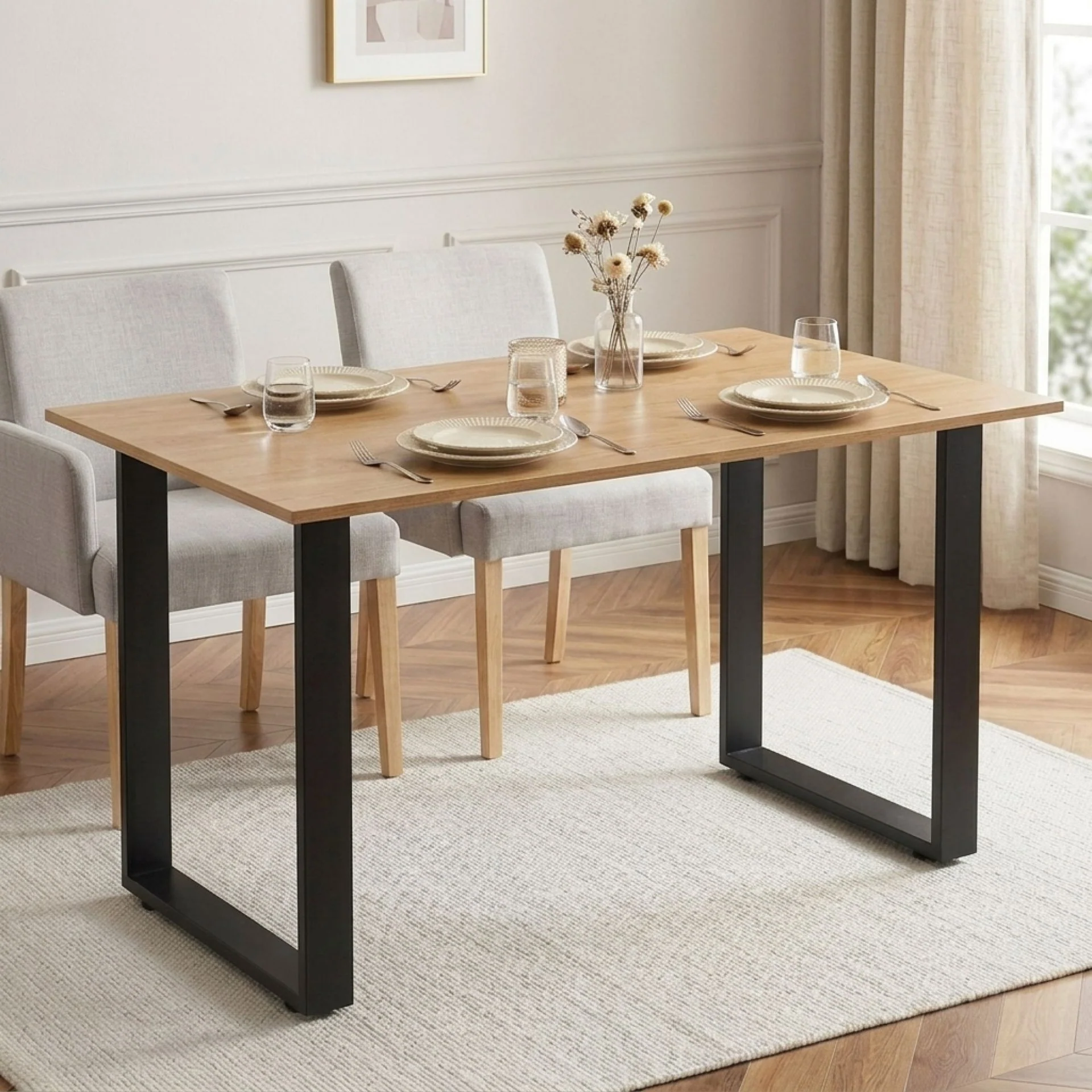 Varex Box Shape Metal Dining Table Legs 50x72.5cm - Set of 2 - Image 5