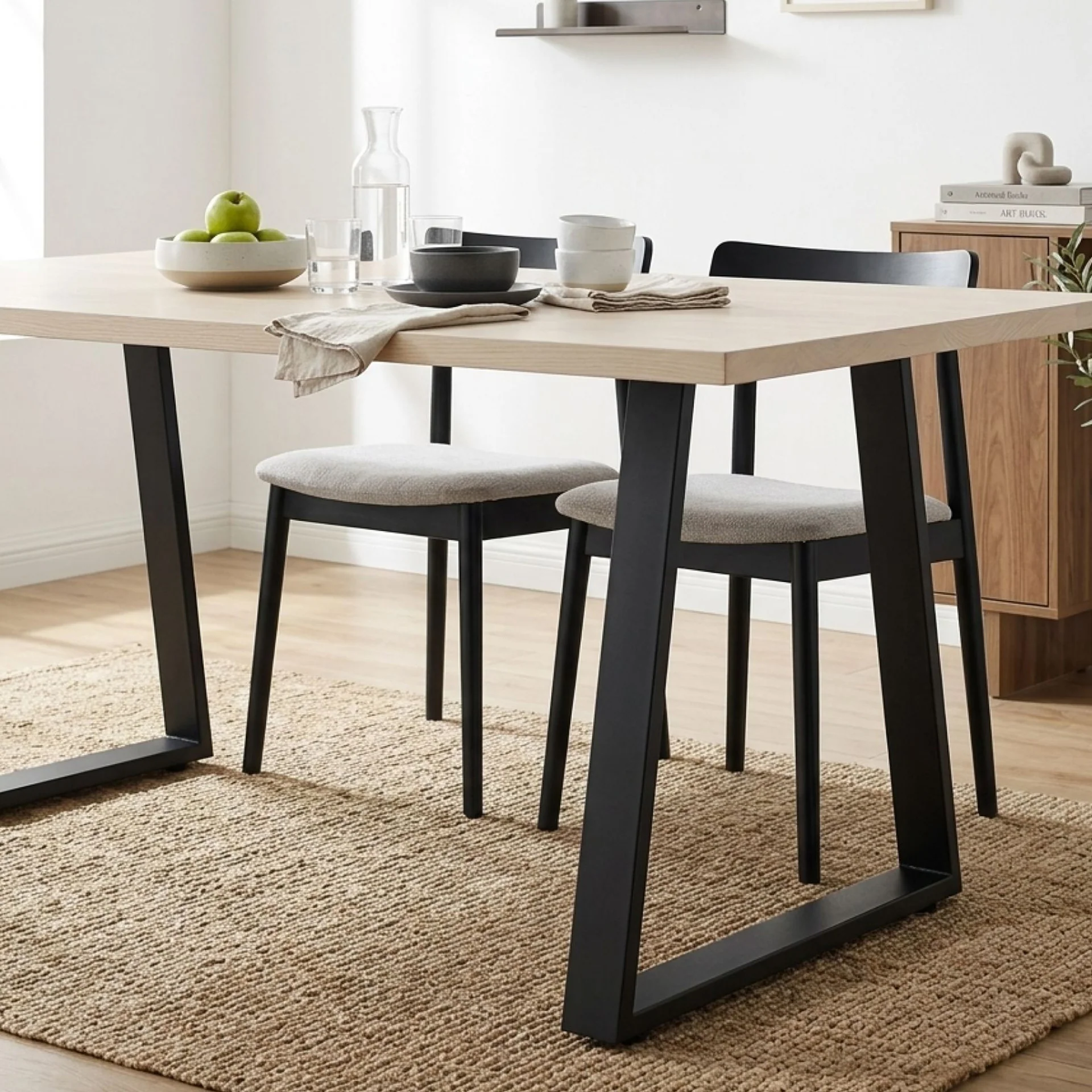 Varex Trapezoid Metal Dining Table Legs 45/67x72.5cm - Set of 2 - Image 4