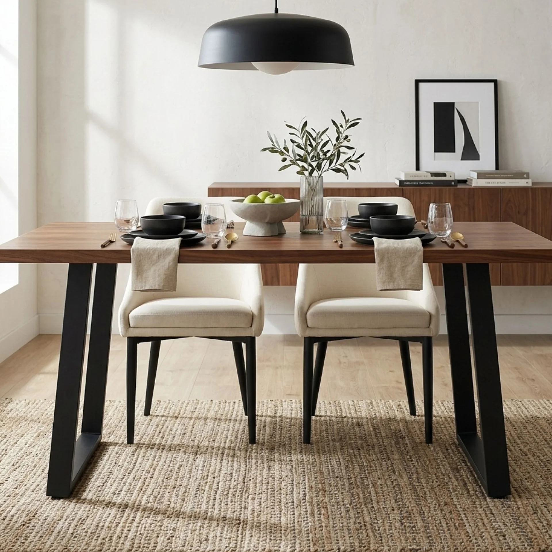 Varex Trapezoid Metal Dining Table Legs 45/67x72.5cm - Set of 2 - Image 5