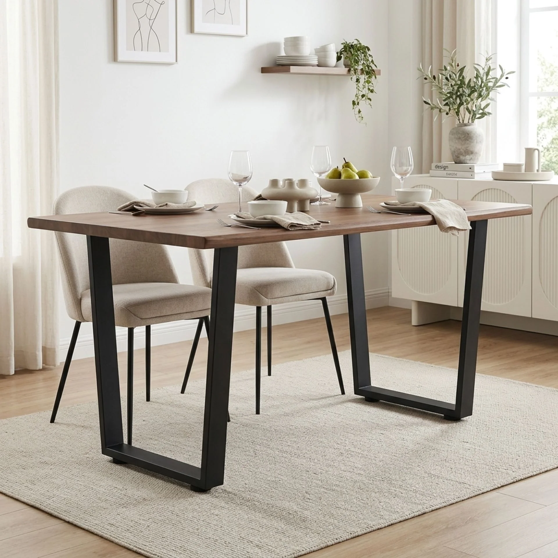 Varex Trapezoid Metal Dining Table Legs 65/45x72.5cm - Set of 2 - Image 5