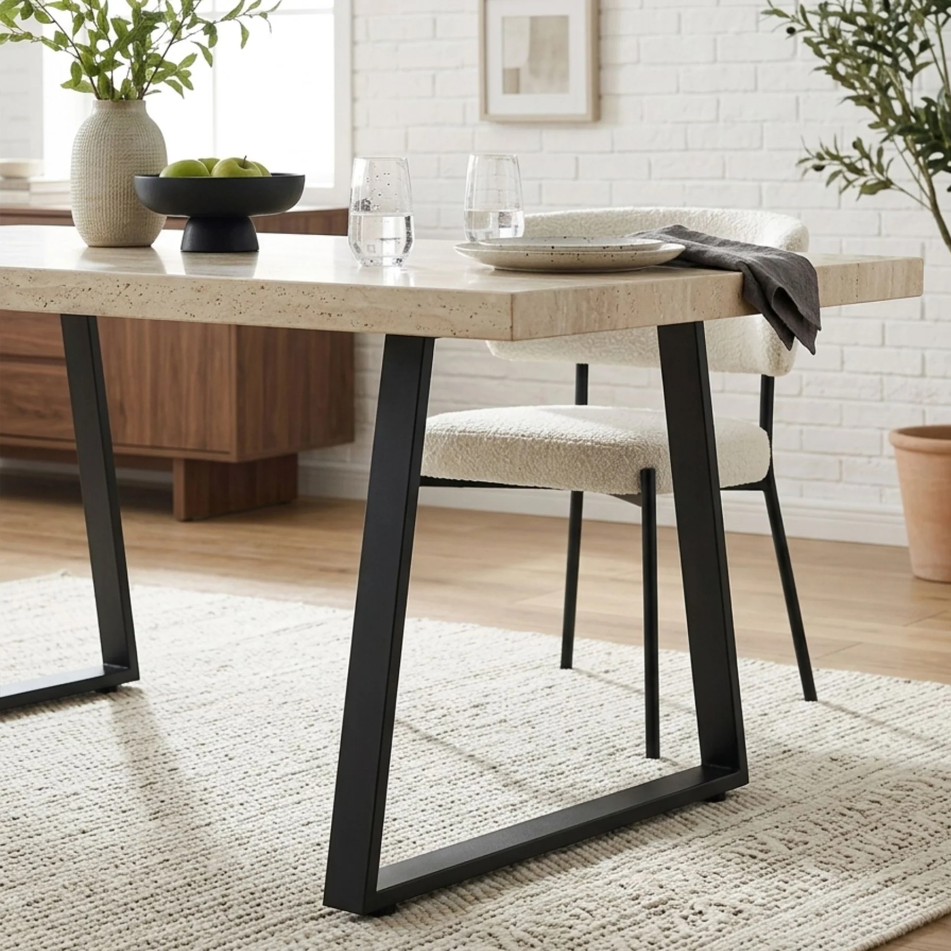 Varex Trapezoid Metal Dining Table Legs 65/90x72.5cm - Set of 2 - Image 4