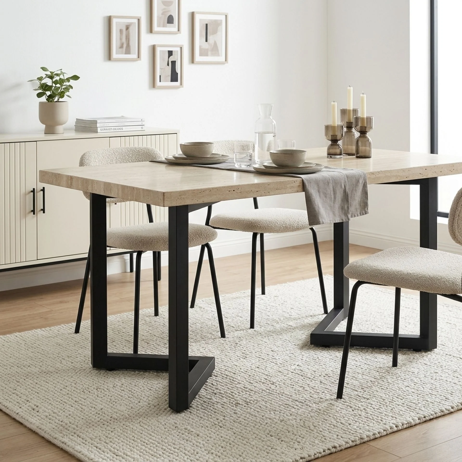 Varex V-Shape Metal Dining Table Legs 50/70x72.5cm - Set of 2 - Image 5