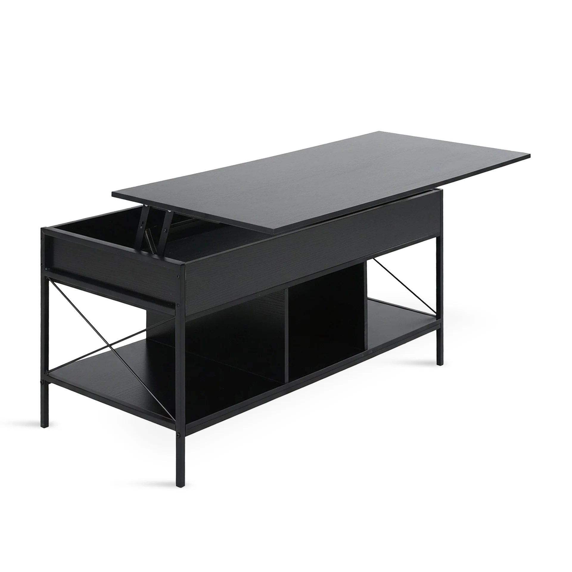 Vault Lift-Top Storage Coffee Table - Black - Image 10