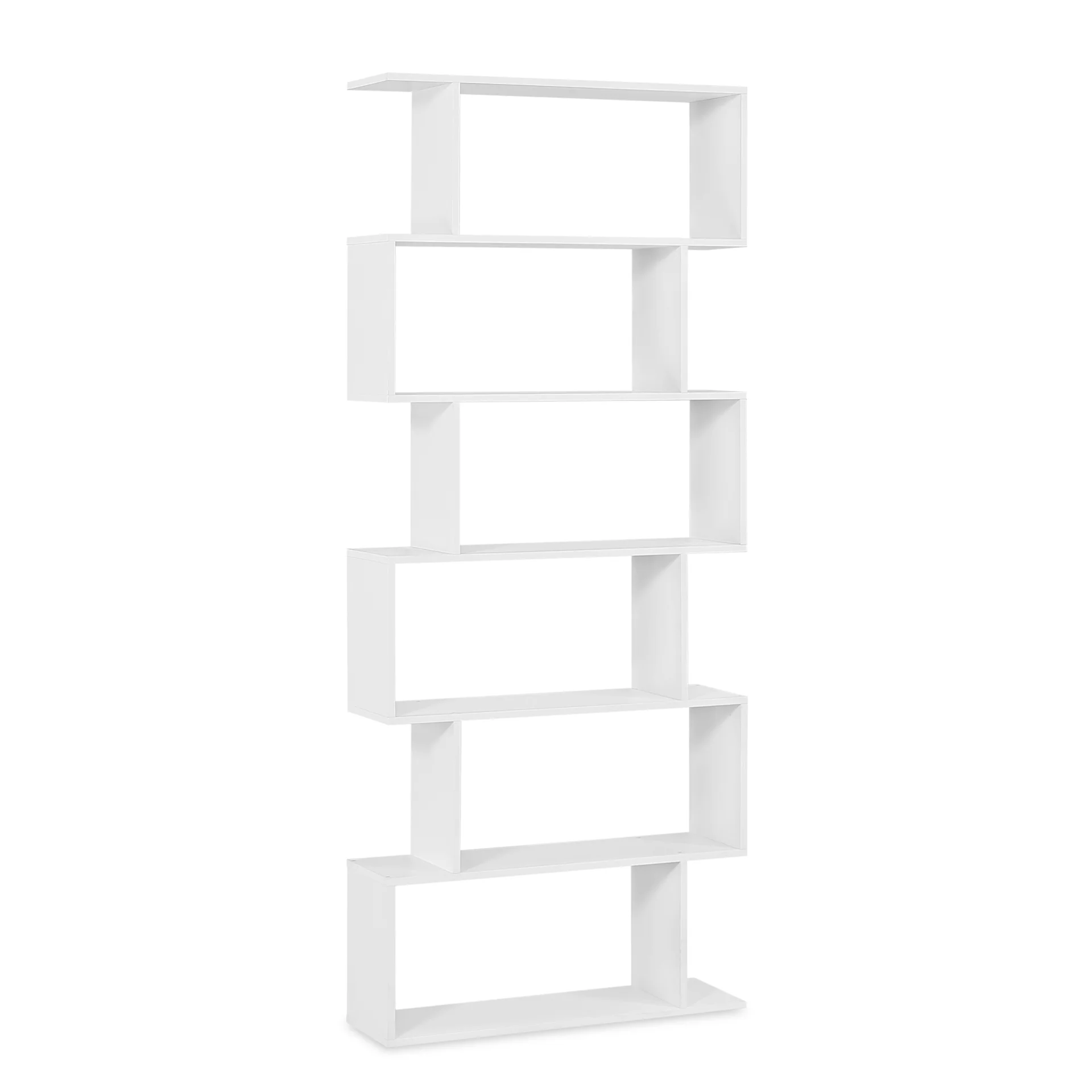 Verta 6 Tier Bookshelf Display Shelf - White - Image 7