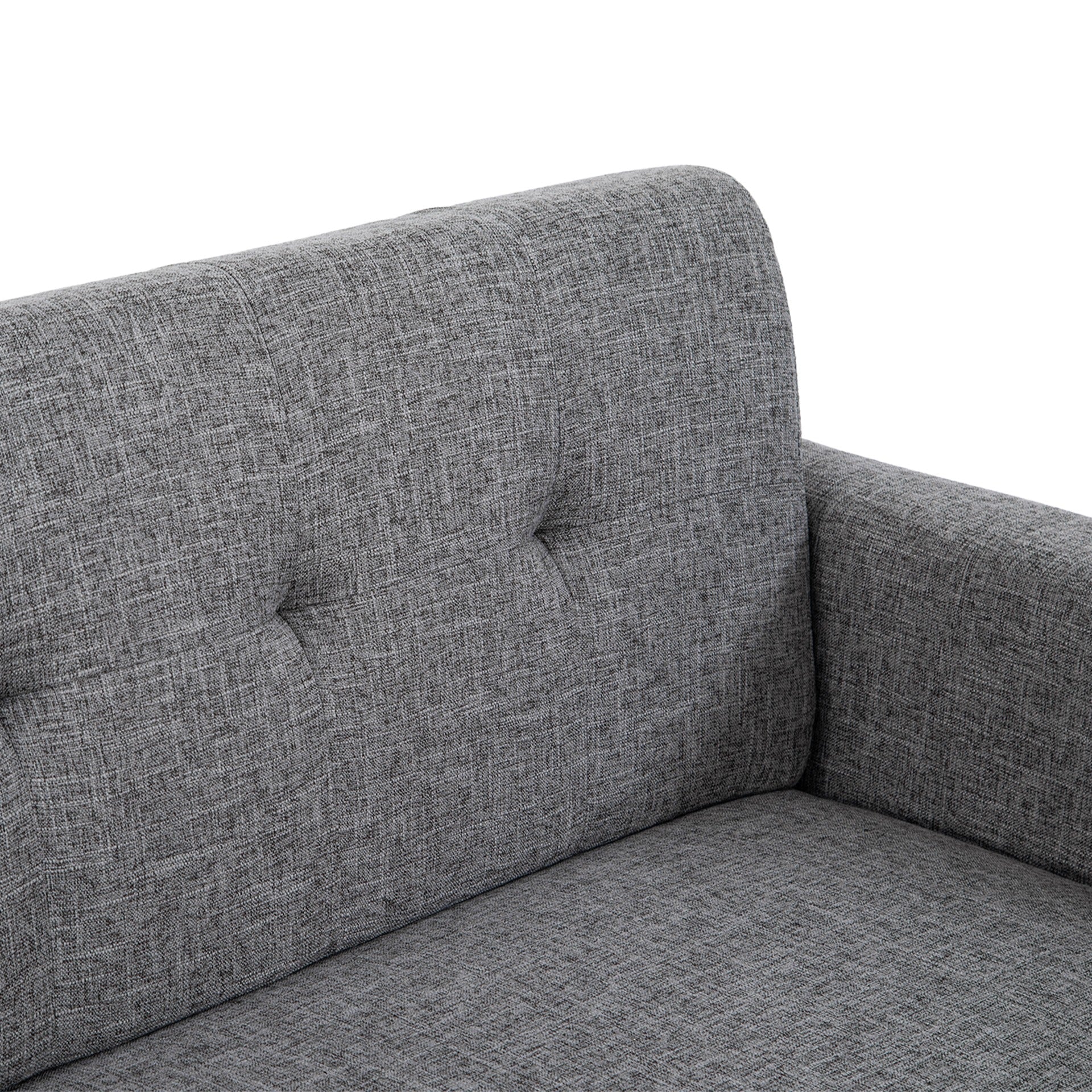 Vibe Linen 2 Seater Sofa - Grey - Image 8