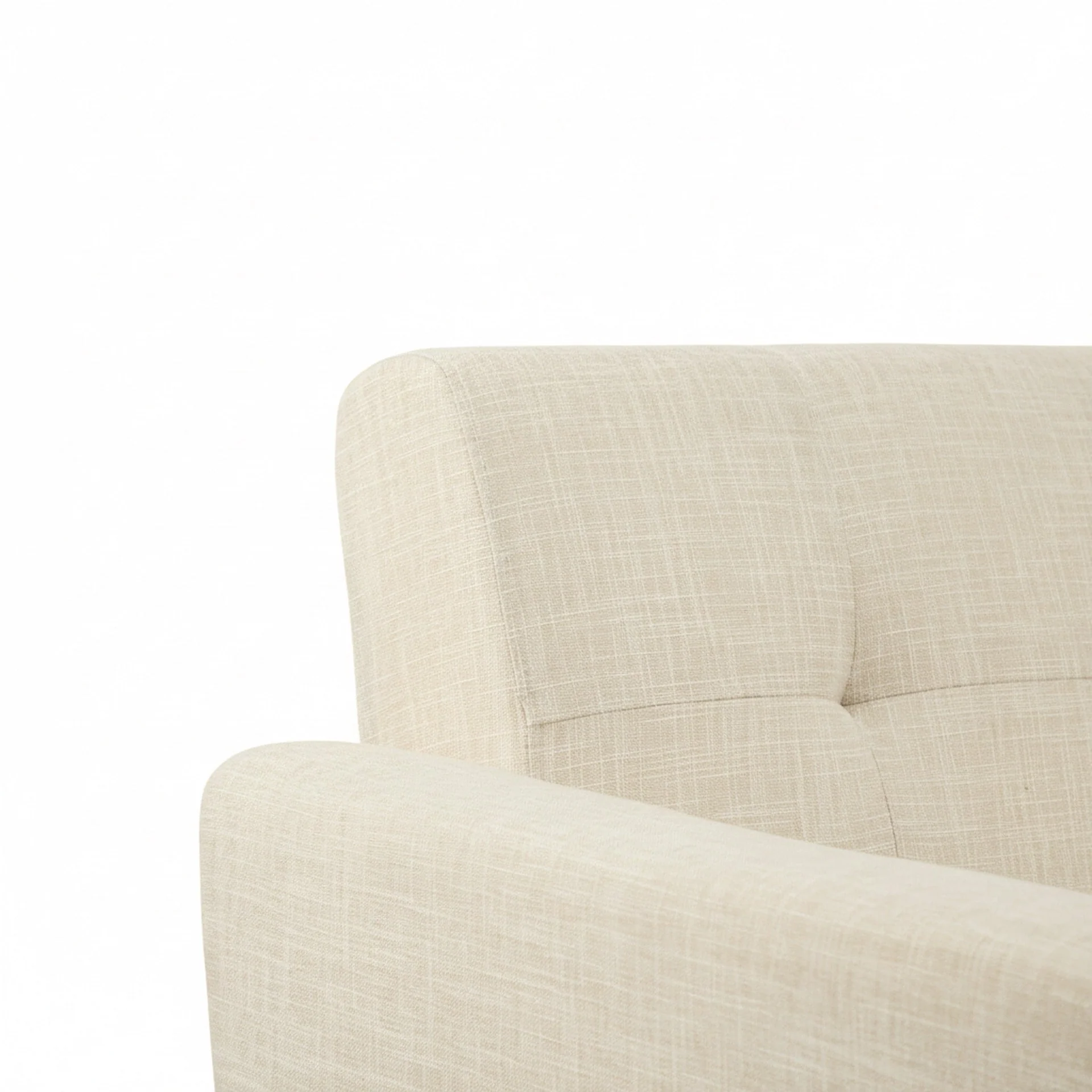 Vibe Linen 3 Seater Sofa - Beige - Image 12