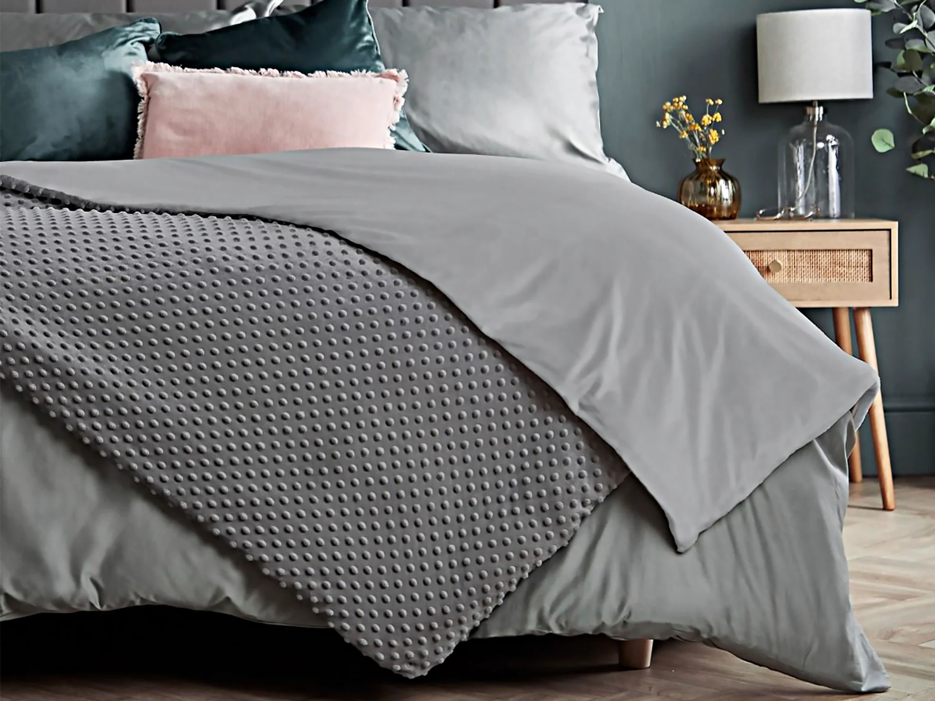 Weighted Blanket Cover 122cm x 183cm - GREY - Image 9