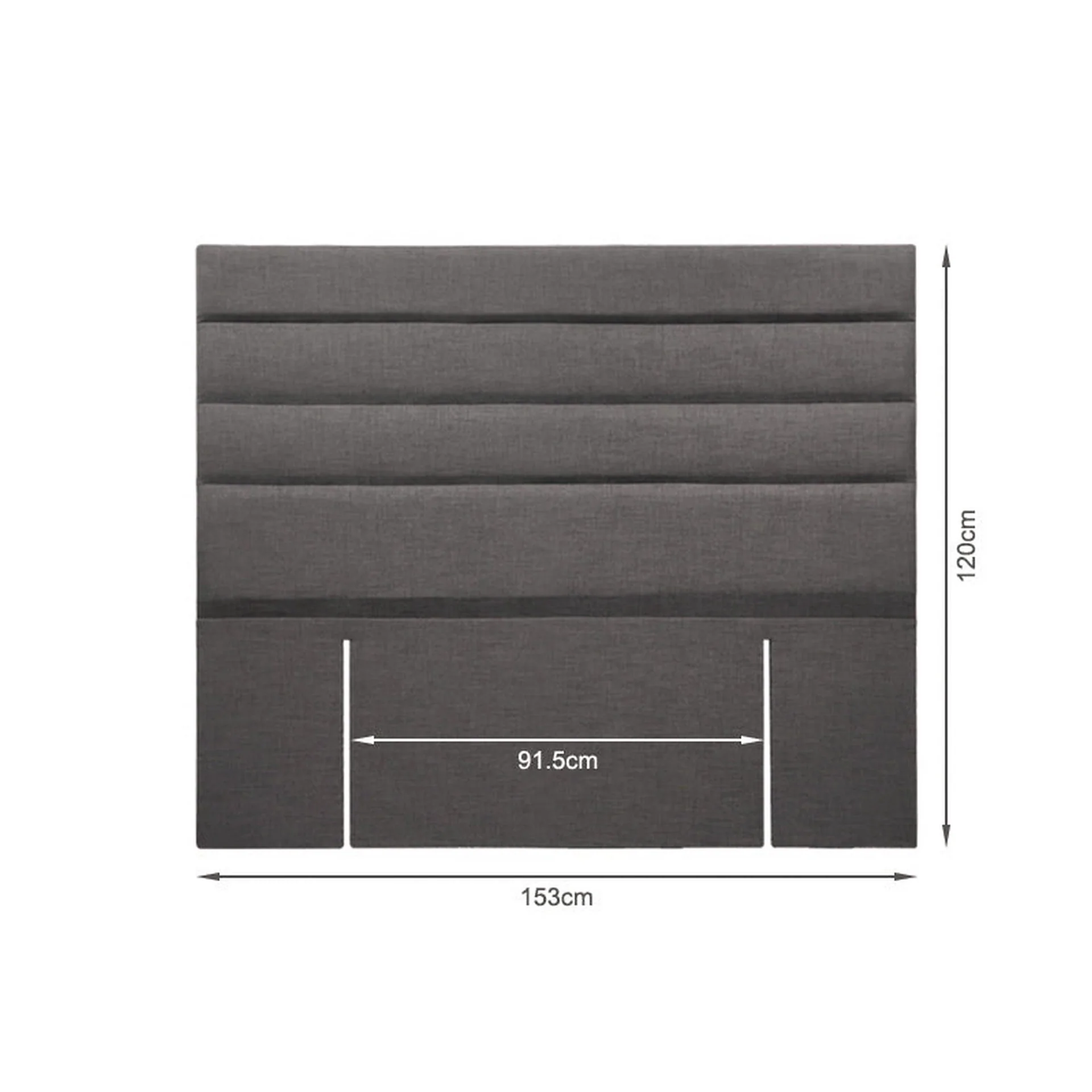 WENDY Upholstered Headboard Queen - SLATE - Image 9