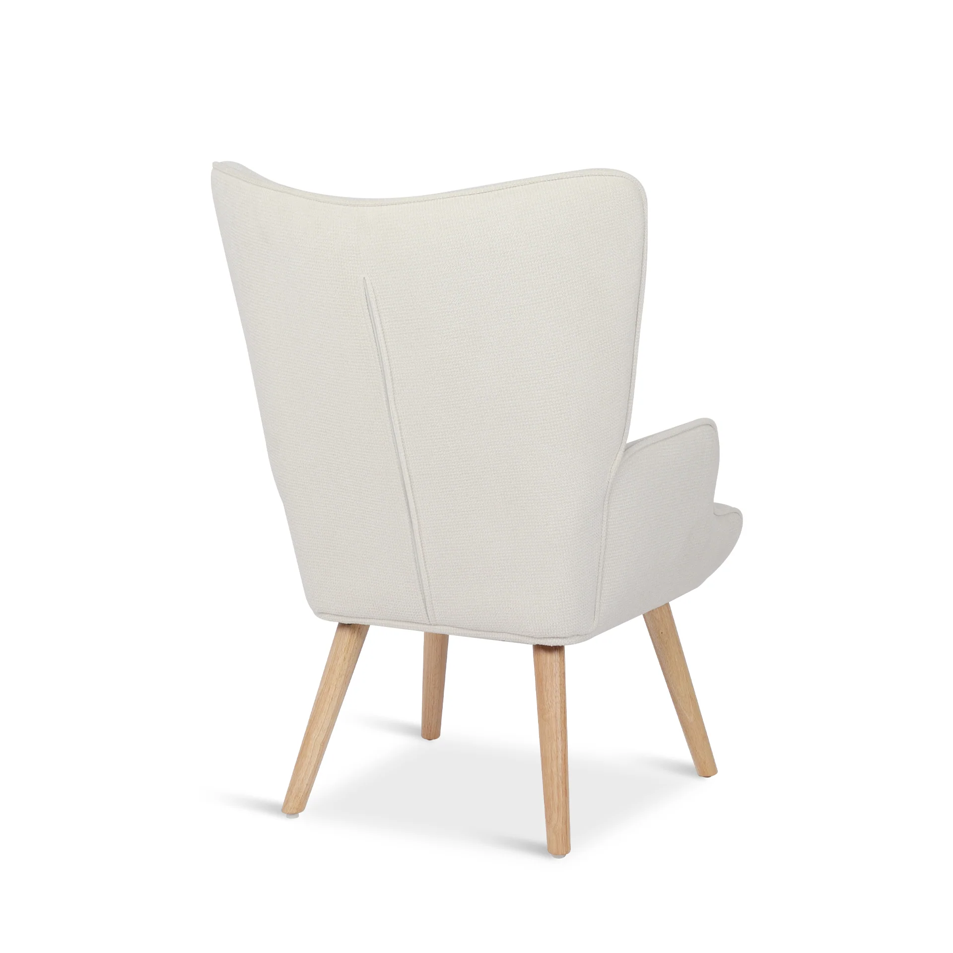 Wing Linen Armchair - Beige - Image 10