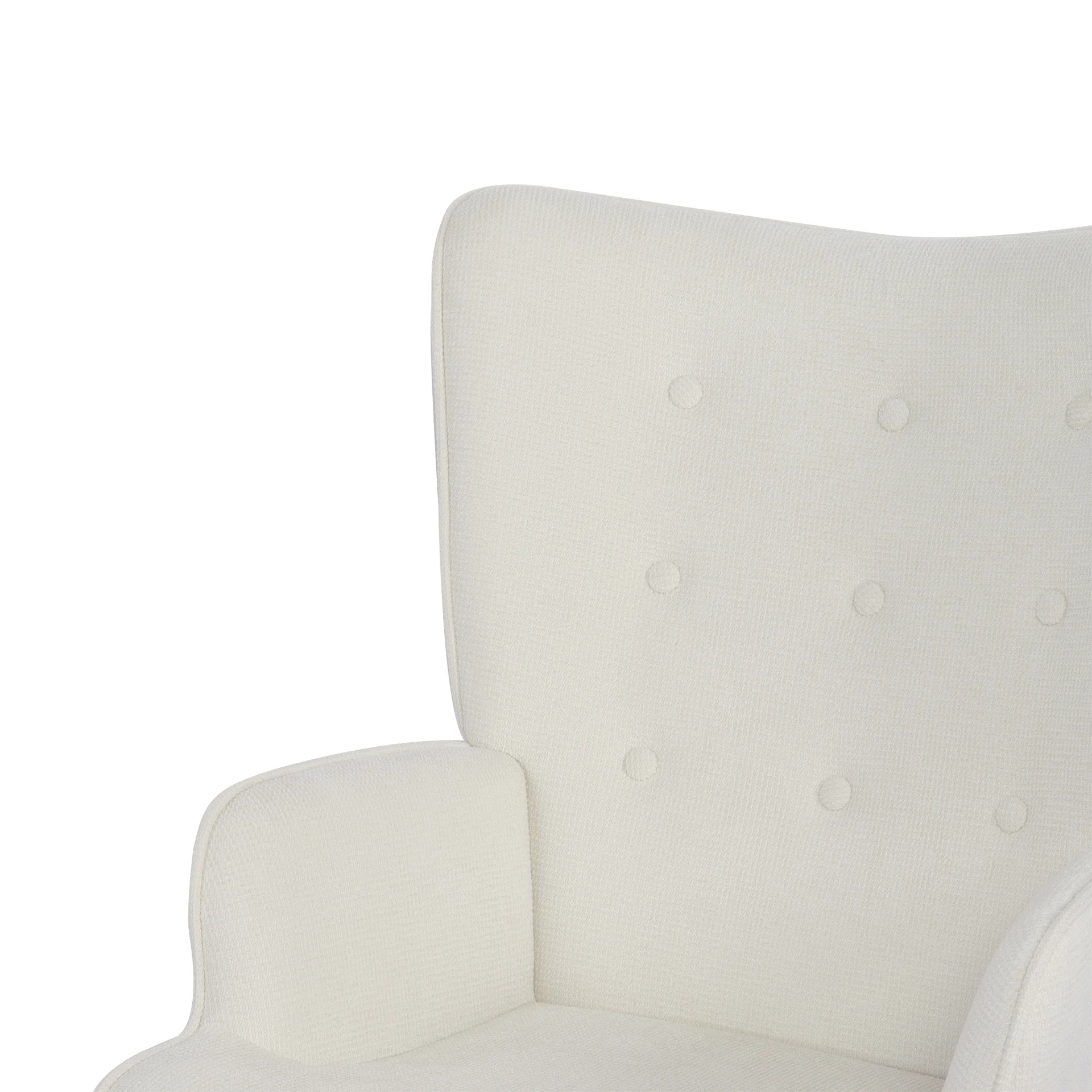 Wing Linen Armchair - Beige - Image 11