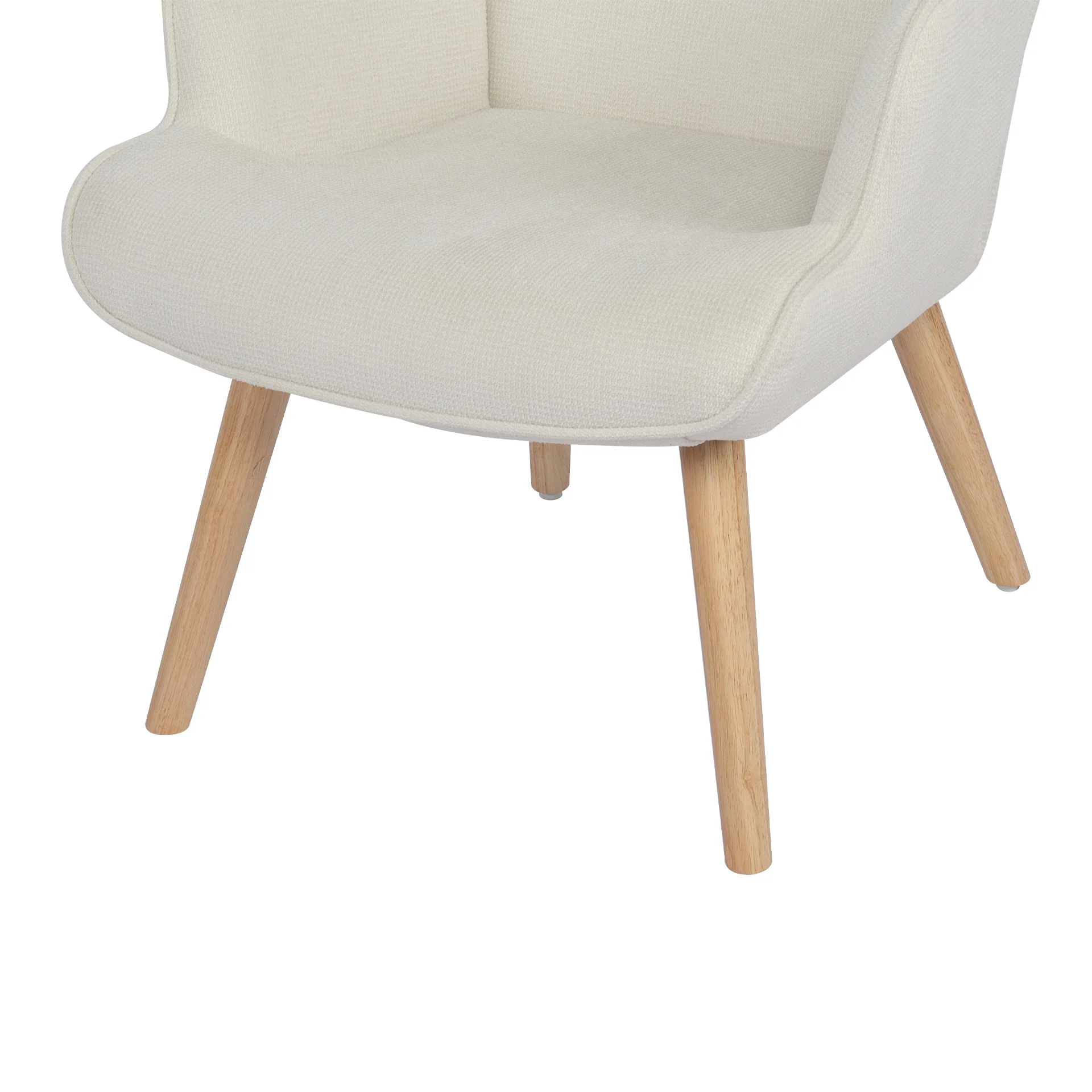 Wing Linen Armchair - Beige - Image 12