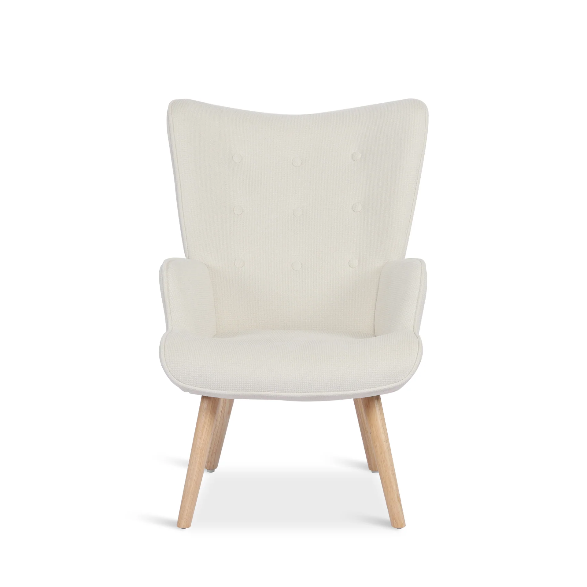 Wing Linen Armchair - Beige - Image 8