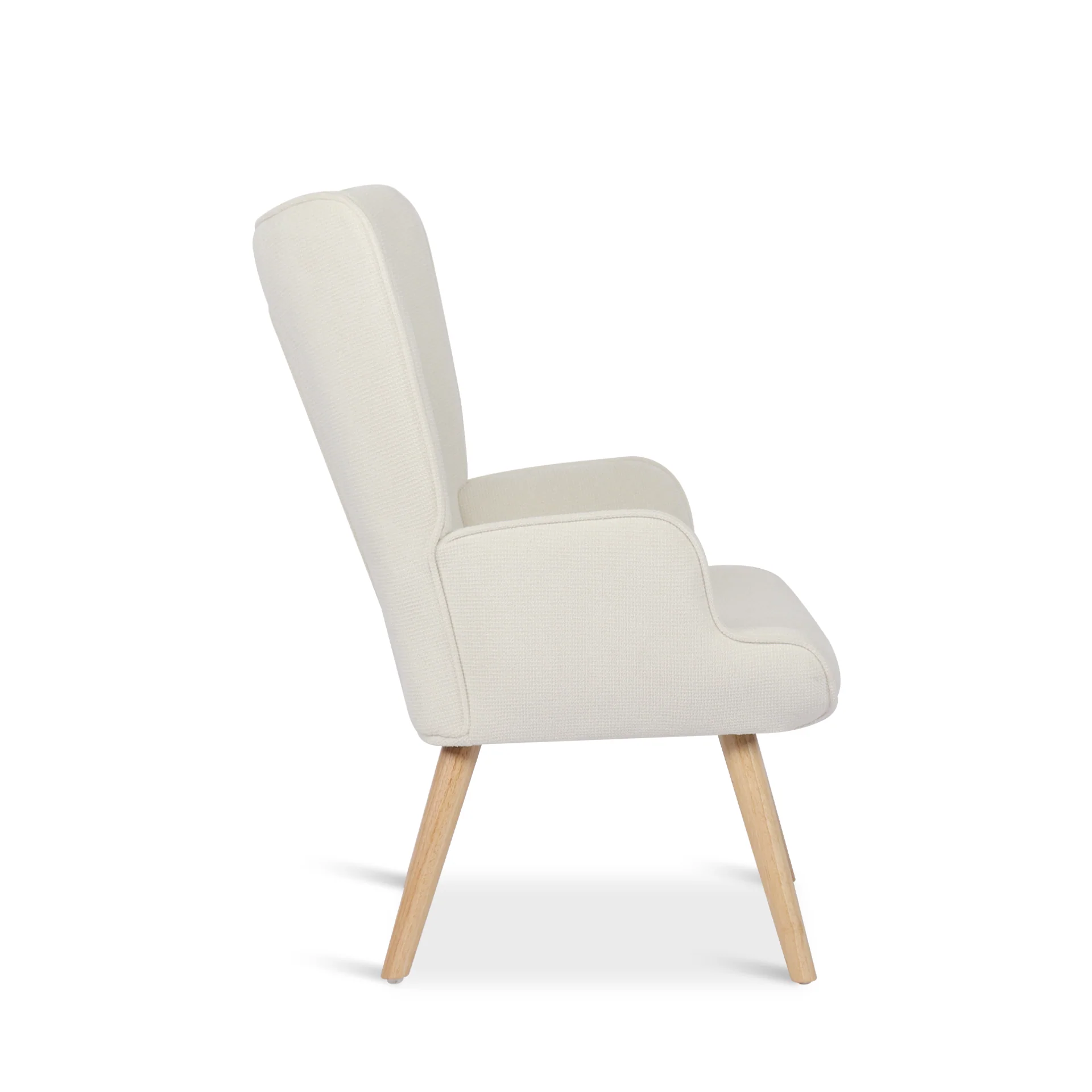 Wing Linen Armchair - Beige - Image 9