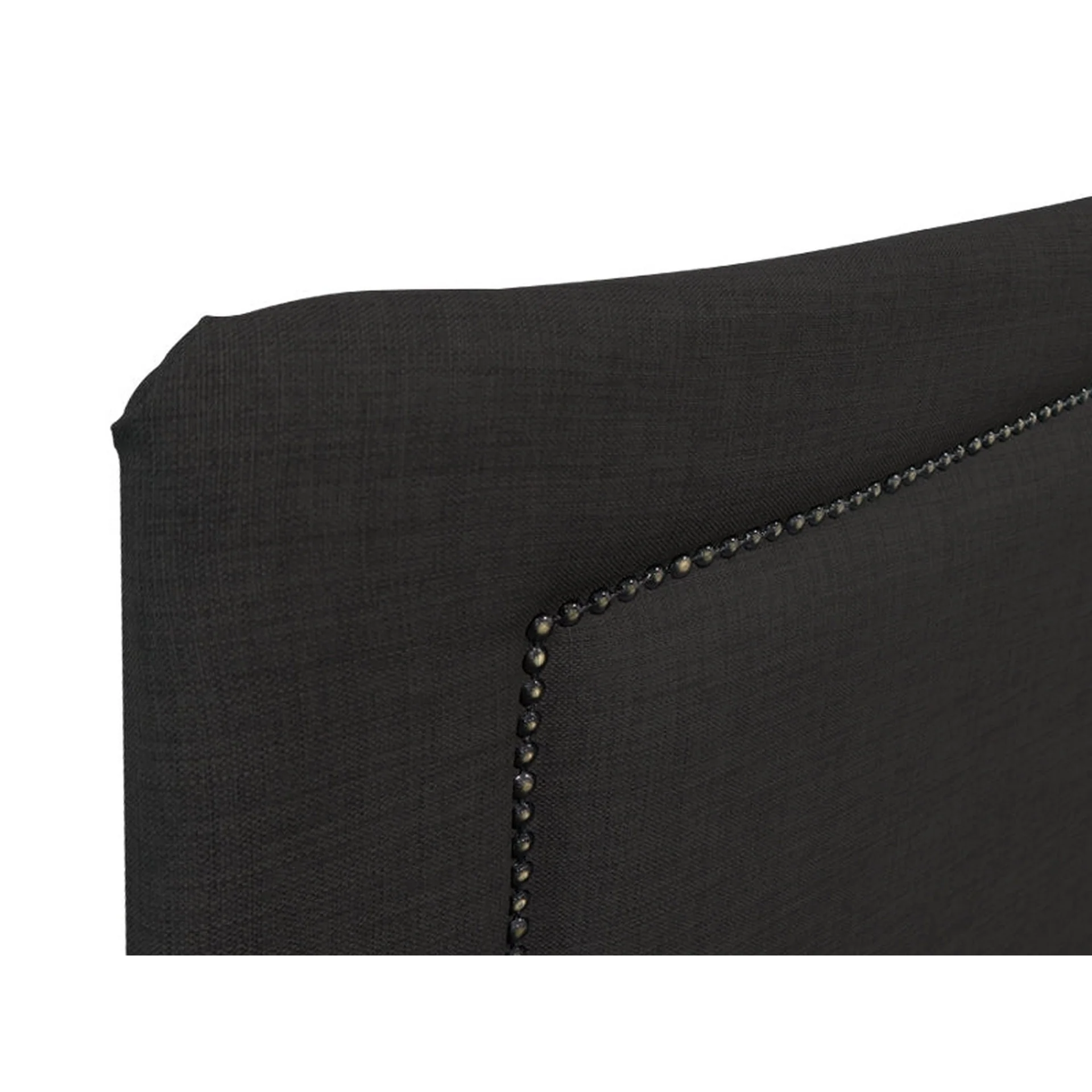 WINSTON Upholstered Headboard King Single - BLACK - Image 6