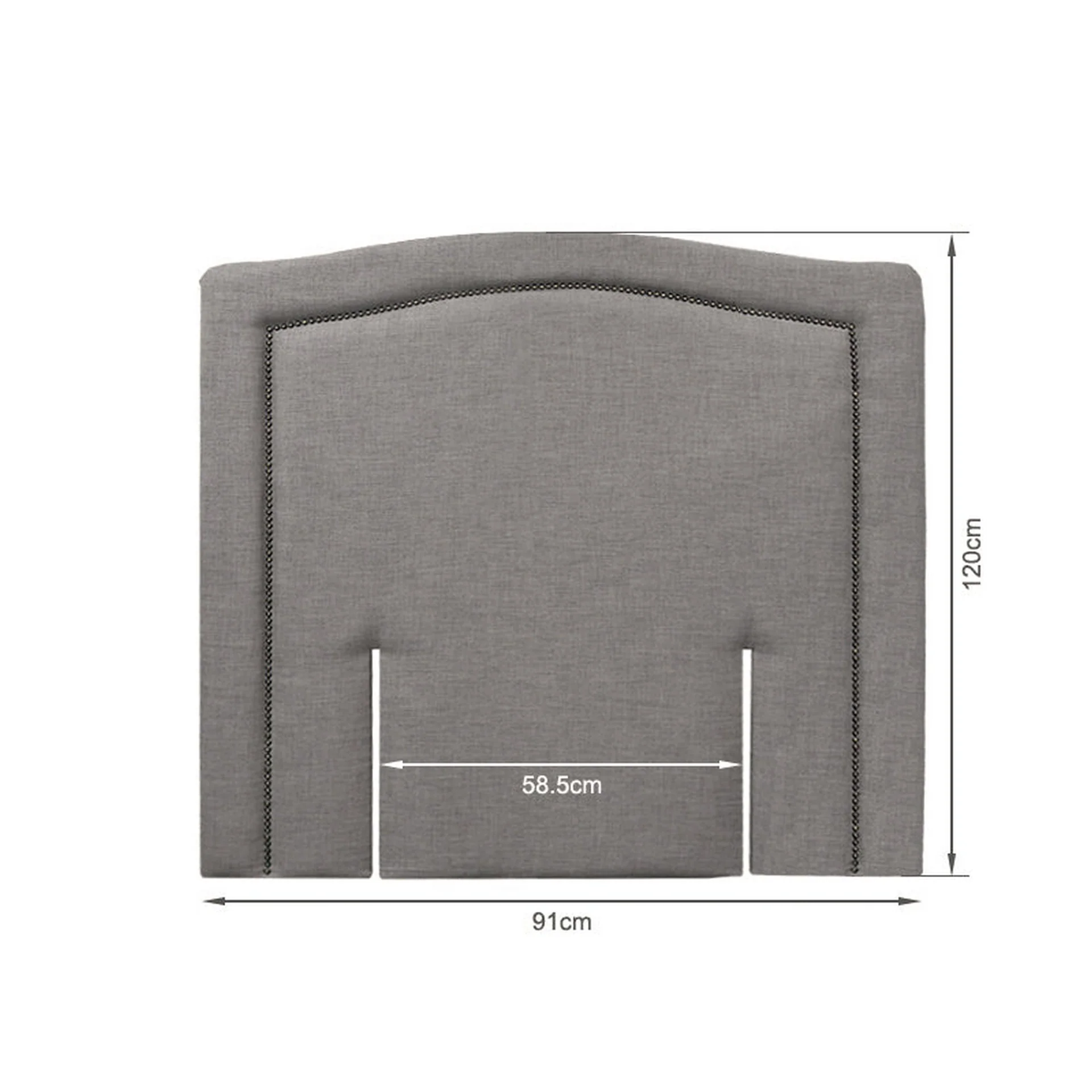 WINSTON Upholstered Headboard Single - SLATE - Image 9