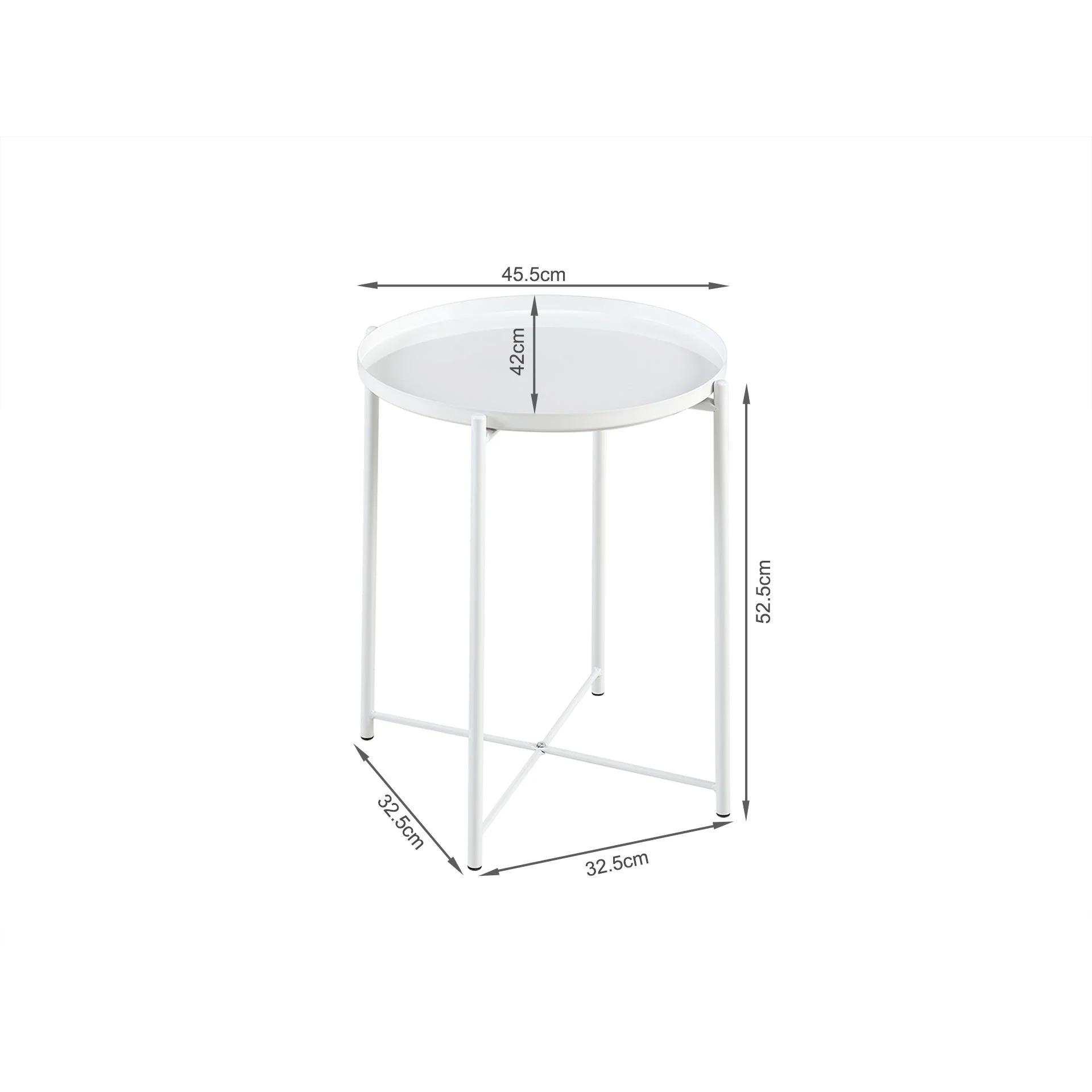 Xenia Round Coffee Table - White - Image 7