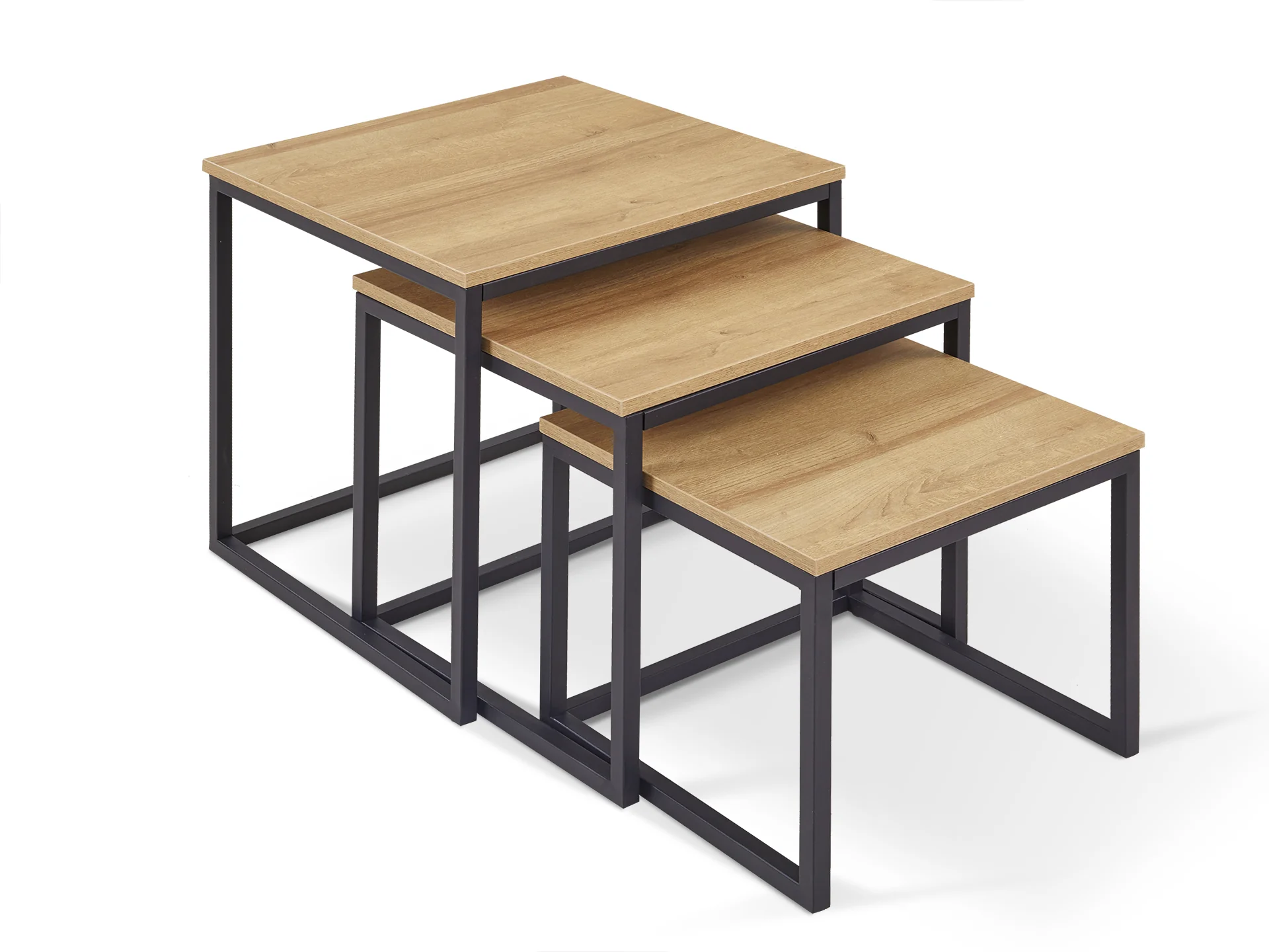 Xoan Nesting Coffee Table 3pcs - Oak - Image 3
