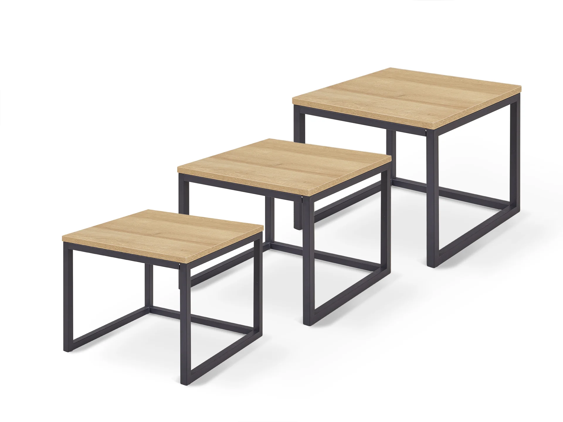 Xoan Nesting Coffee Table 3pcs - Oak - Image 4