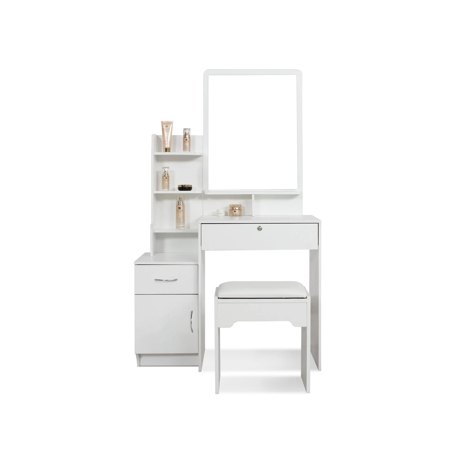 Zinnia 2 Drawer Dressing Table Set 2pcs - White - Image 8