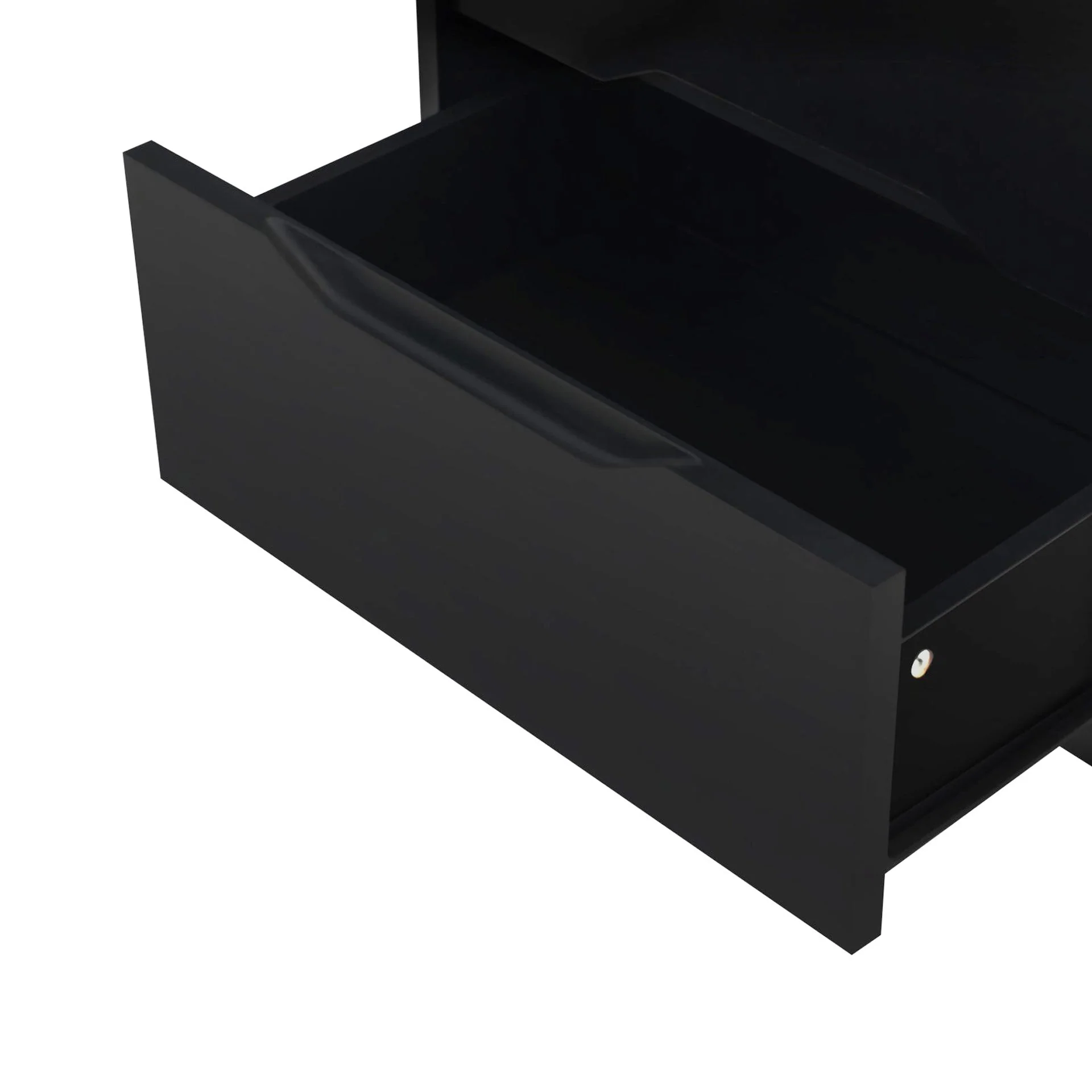 Zora 2 Drawer Bedside Table - Black - Image 12